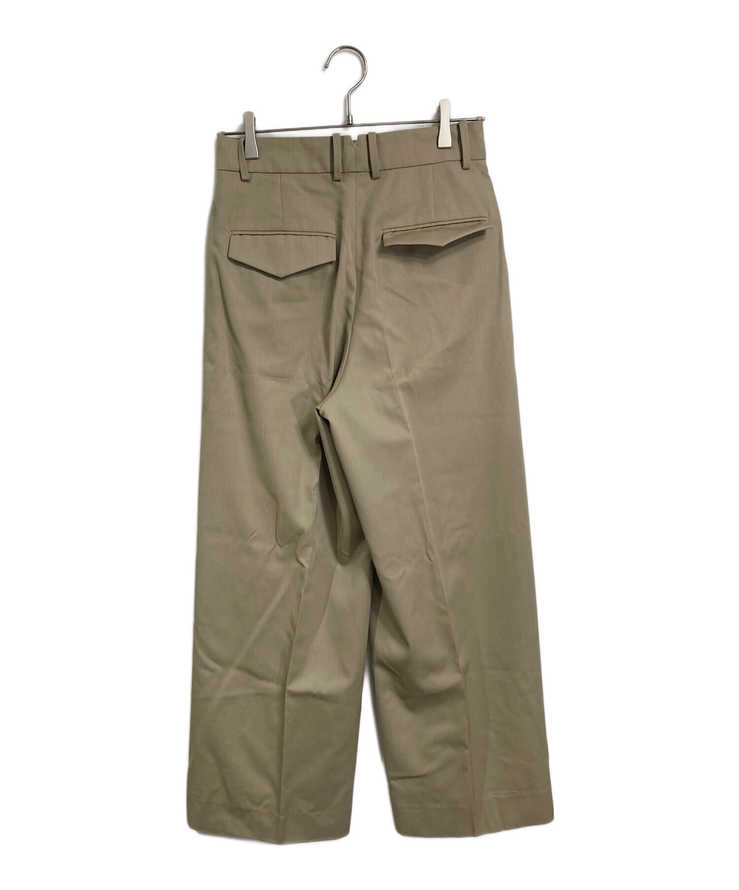 中古・古着通販】EBURE (エブール) センタープレス タックワイドパンツ