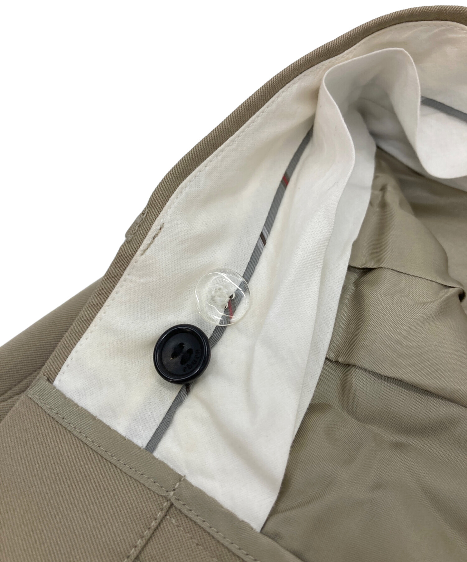 中古・古着通販】EBURE (エブール) センタープレス タックワイドパンツ