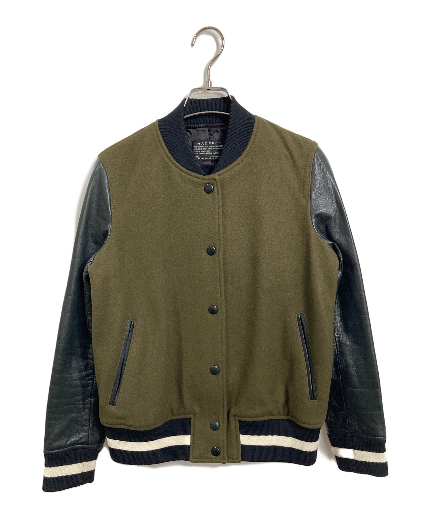 中古・古着通販】MACPHEE (マカフィー) レザースリーブスタジャン 