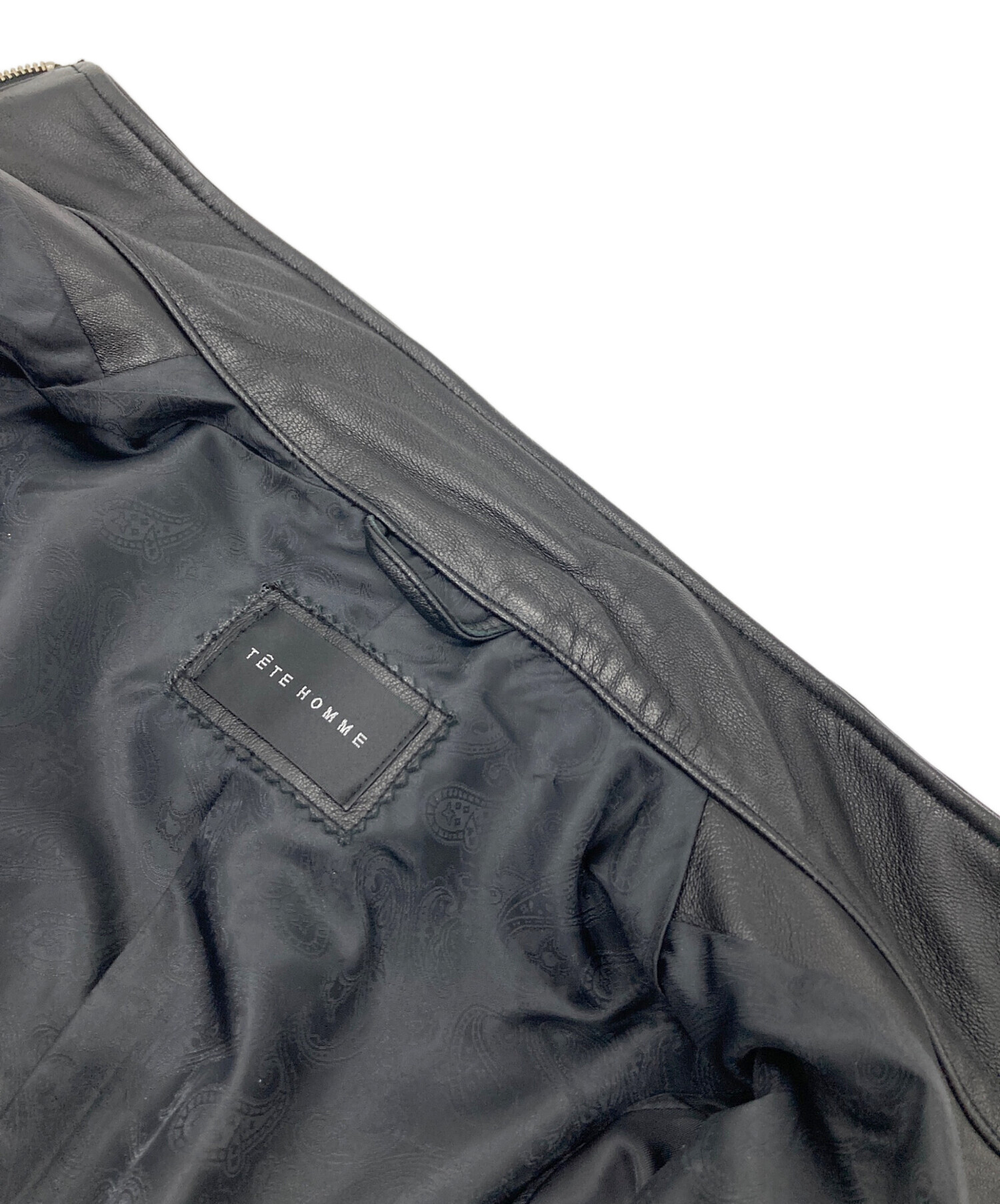 中古・古着通販】TETE HOMME (テット オム) ラムレザーシングル