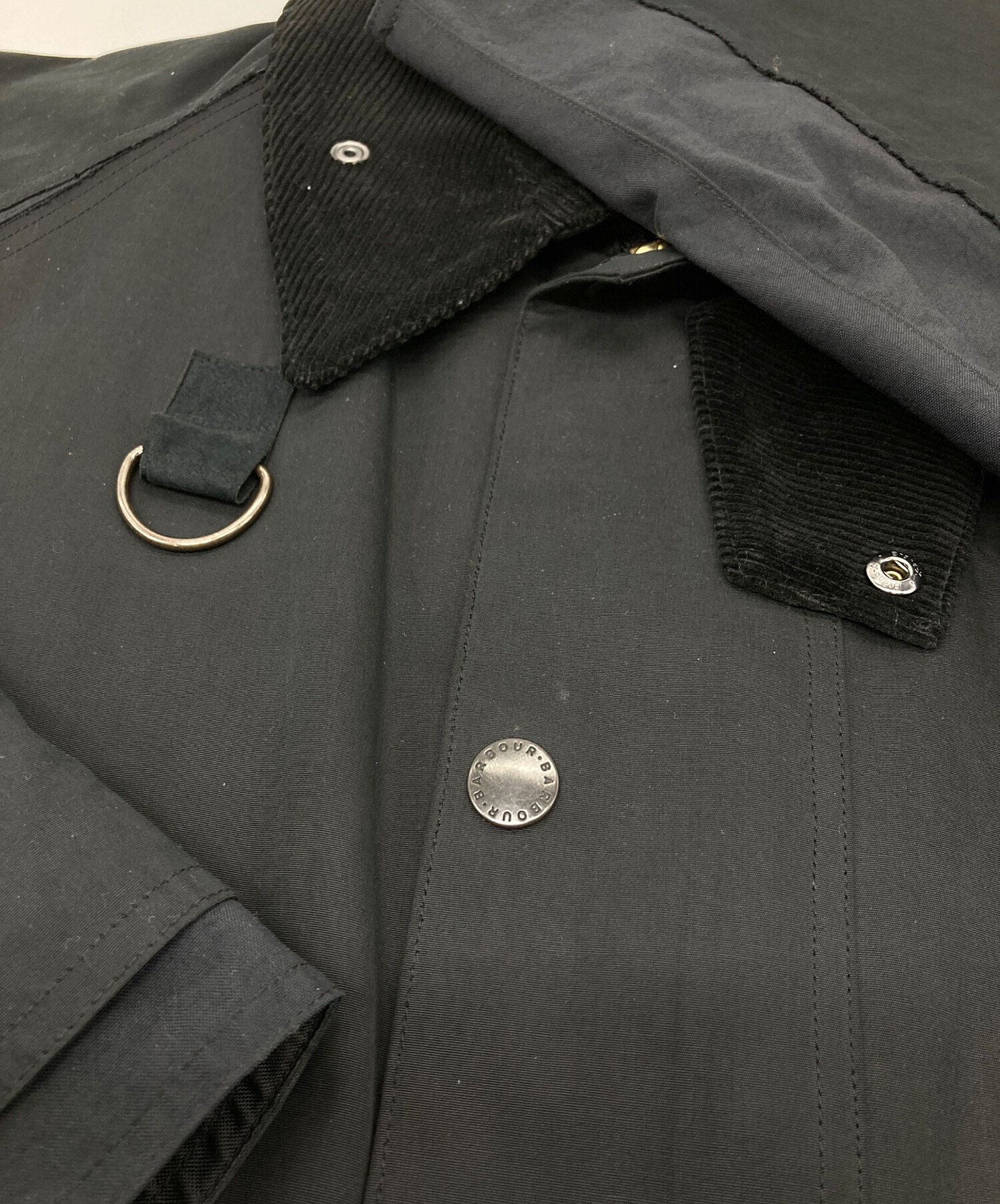 Barbour YOKE ブラックジャケット サイズ4 中古・古着通販】Barbour (バブアー) YOKE (ヨーク) SPEY×TRANSPORT