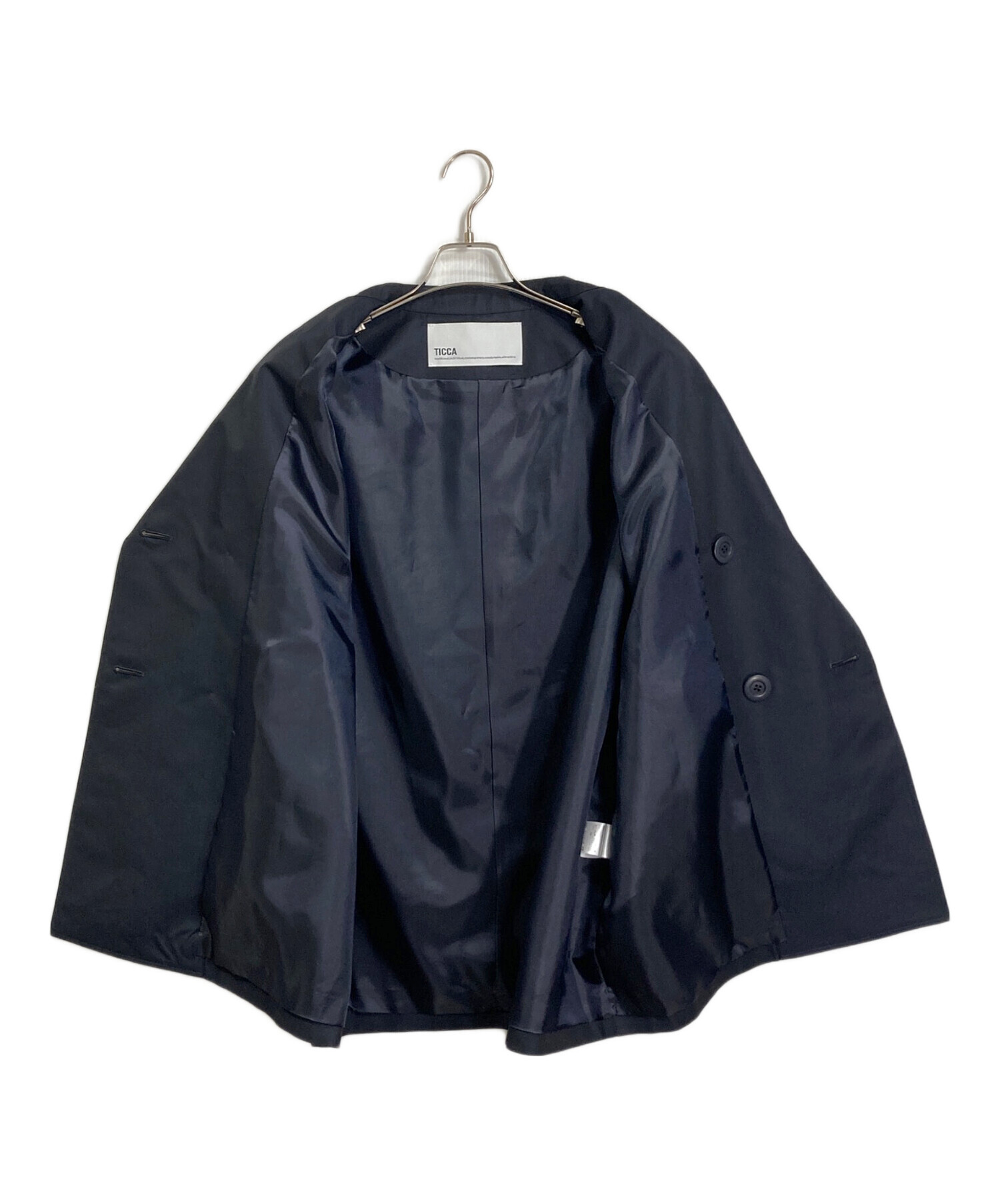 中古・古着通販】TICCA (ティッカ) miniテントトレンチコート ネイビー 