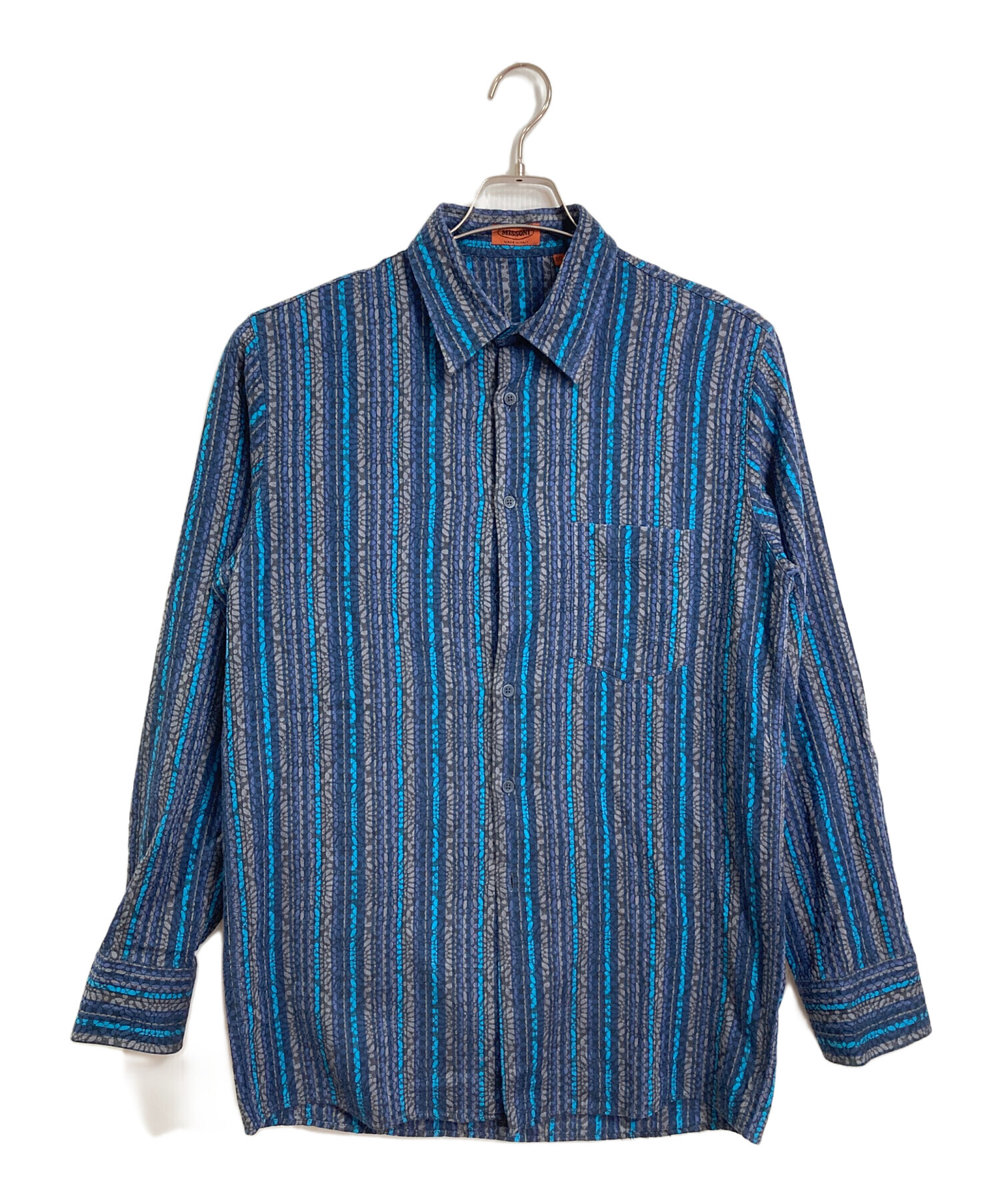 中古・古着通販MISSONI (ミッソーニ) 総柄×ストライプシャツ 長袖