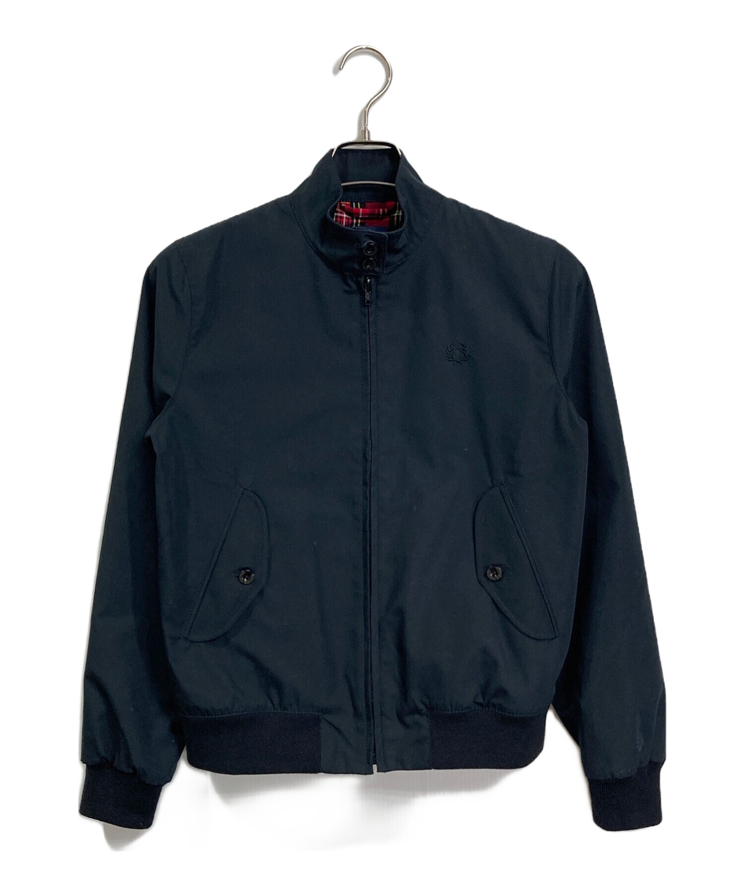 【英国製】フレッドペリー ハリントンジャケット 黒 タータンチェック 美品 FRED PERRY（フレッドペリー） ハリントンジャケット メンズ
