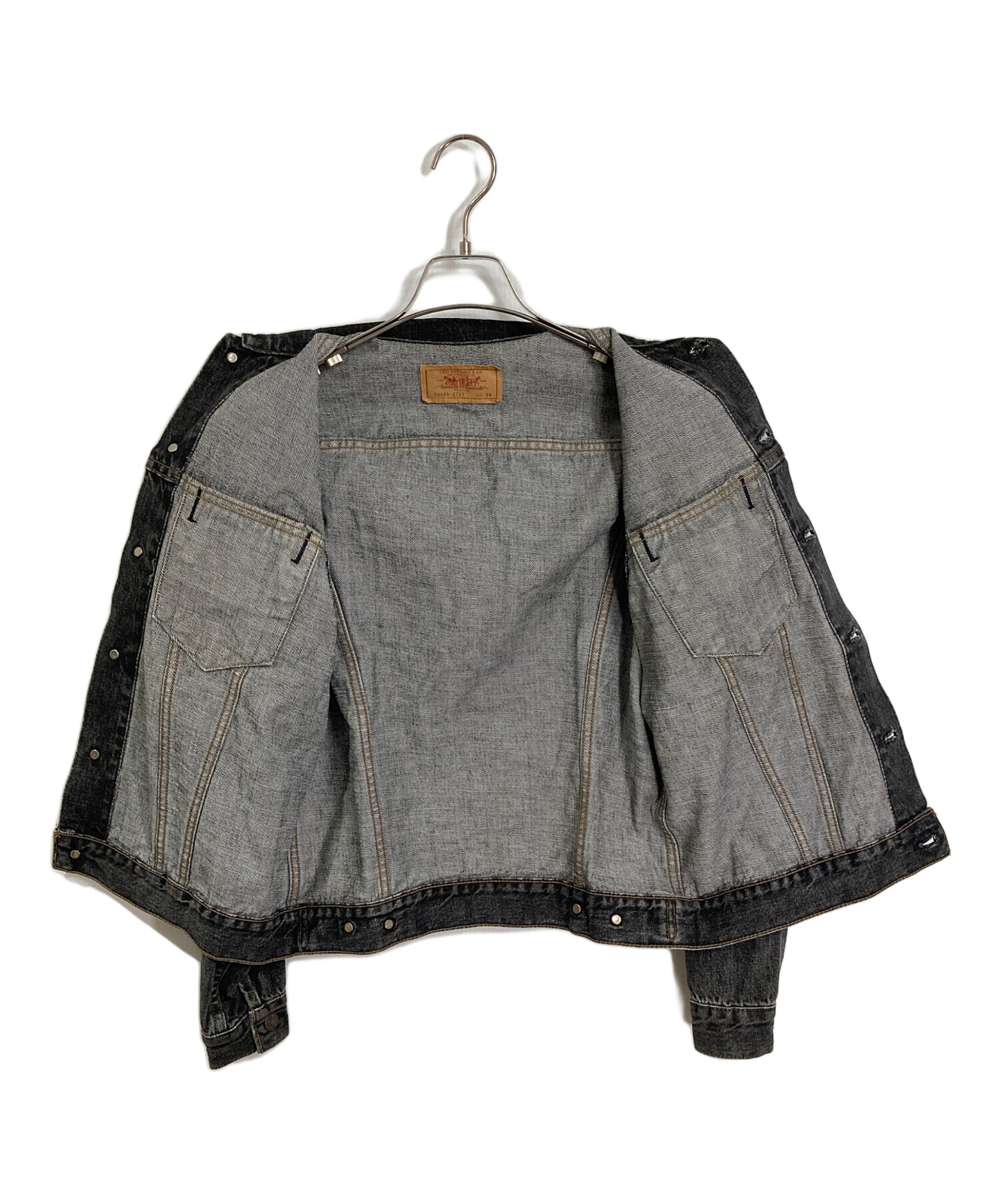 中古・古着通販】LEVI'S (リーバイス) 先染めデニムジャケット グレー