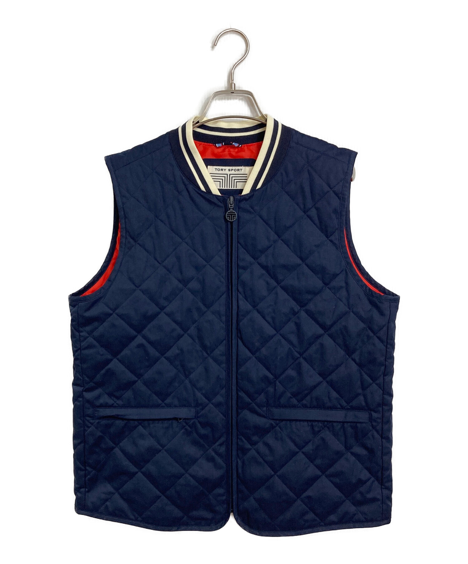 【未使用品】ToryBurch トリーバーチ　ダウン　ベスト　ネイビー　ボルドー 中古・古着通販】TORY BURCH (トリーバーチ) キルティングベスト TORY