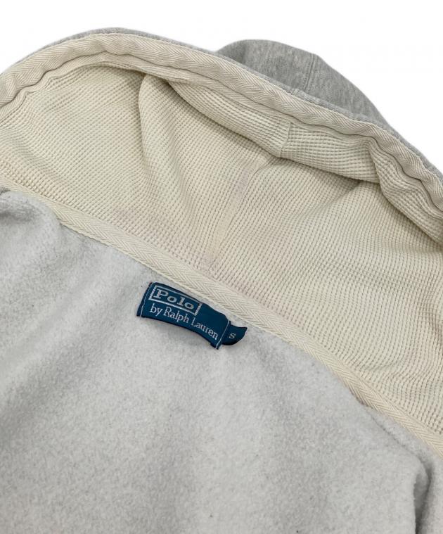 POLO ポロ ラルフローレン ジップパーカー フード裏サーマル グレー 中古・古着通販】POLO RALPH LAUREN (ポロ・ラルフローレン) 裏
