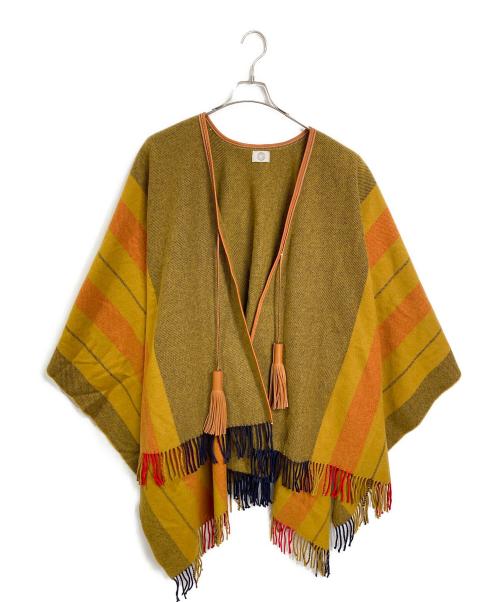 未使用　タグ付き　エルメス　レア　ロカバール　毛布１枚とクッション2個セット 中古・古着通販】HERMES (エルメス) ロカバール/タッセル付きポンチョ