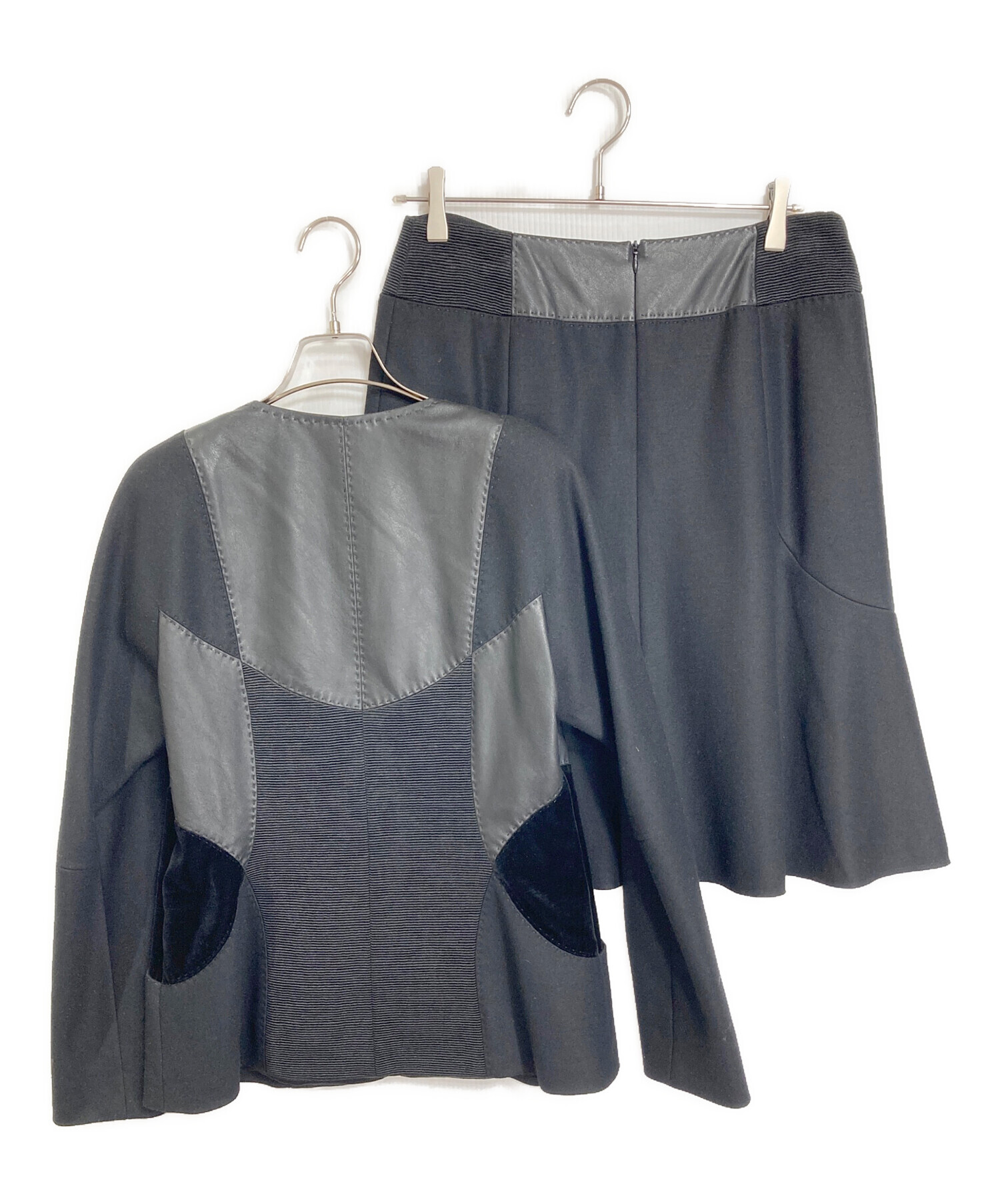 中古・古着通販】HIROKO KOSHINO (ヒロコ コシノ) エコレザー切替