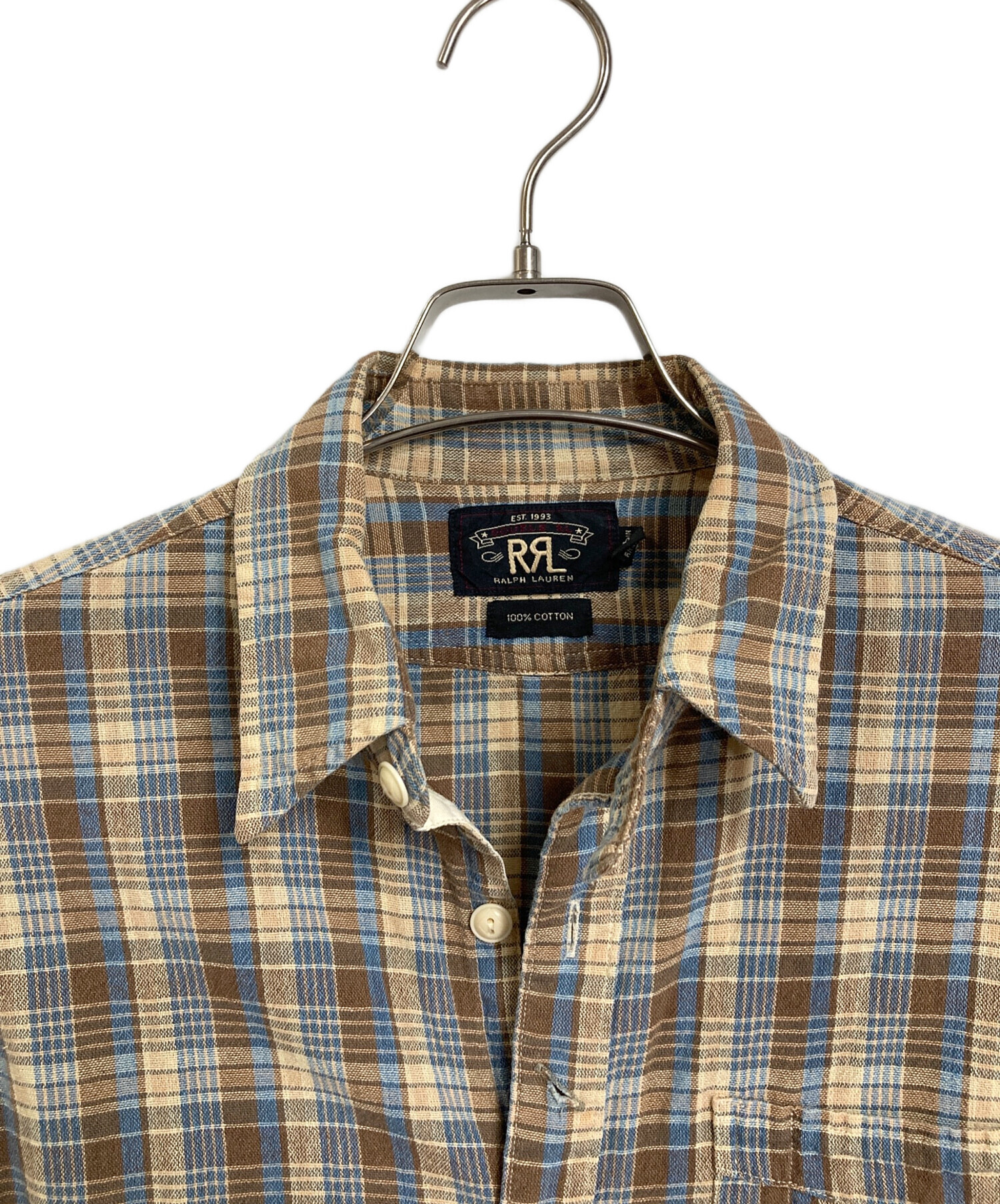 中古・古着通販】RRL (ダブルアールエル) チェックシャツ 長袖シャツ