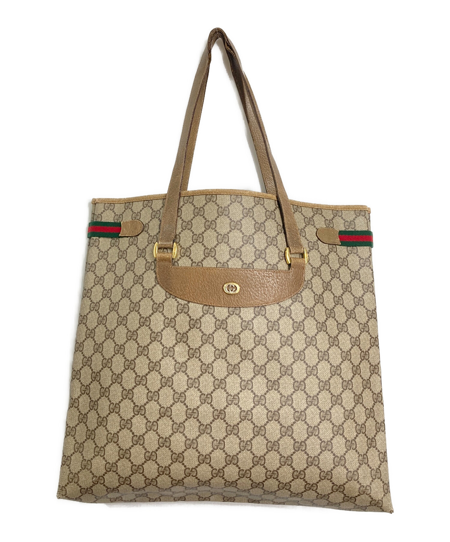 中古・古着通販】GUCCI (グッチ) GG トートバッグ OLD GUCCI ベージュ 
