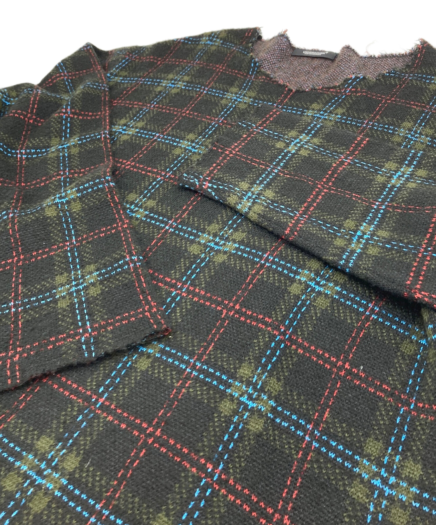 中古・古着通販】UNDERCOVER (アンダーカバー) チェックVネックニット
