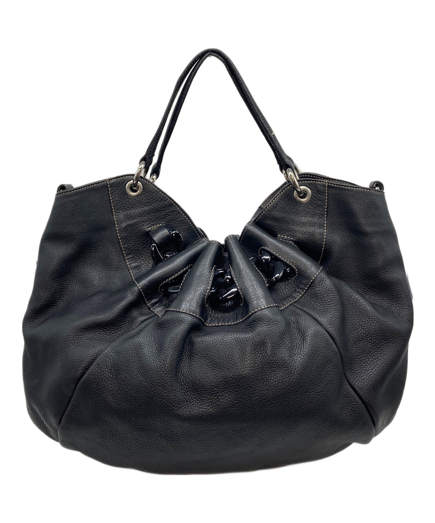 中古・古着通販】FURLA (フルラ) ギャザーワンショルダーバッグ 