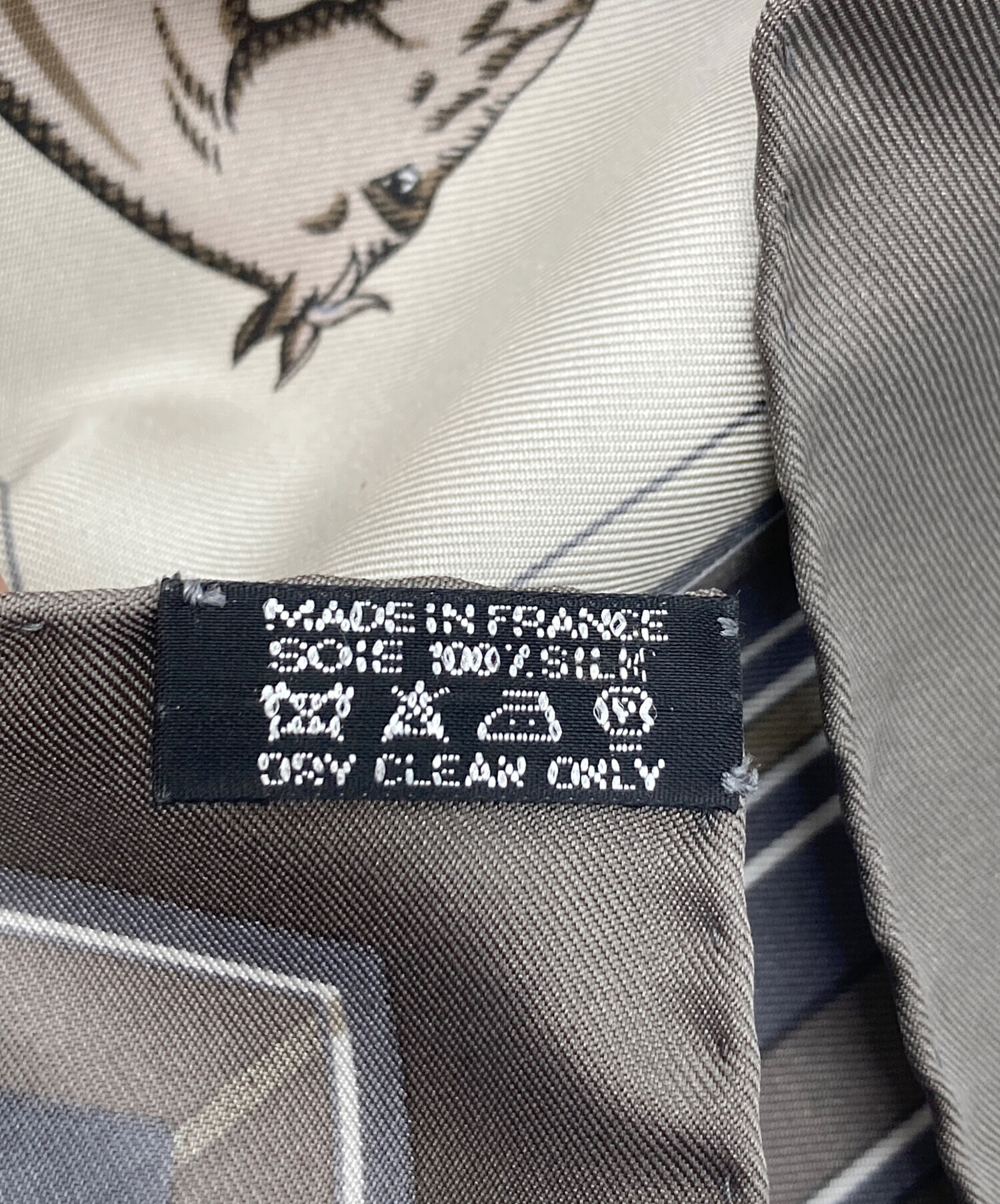 エルメス　カレ９０　馬着　グレー 中古・古着通販】HERMES (エルメス) カレ90 Couvertures et Tenues de