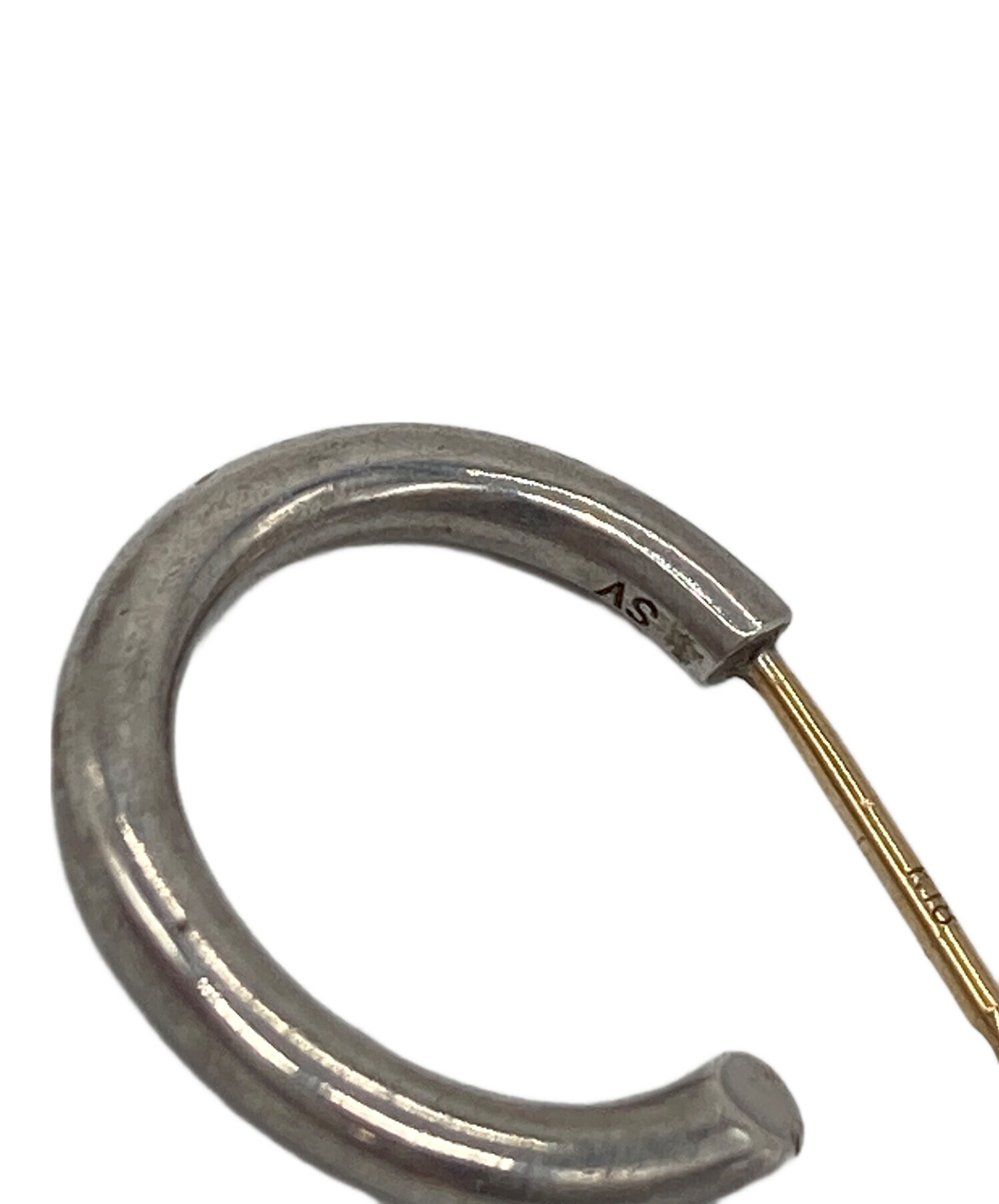 シルバー フープ型ピアス　キャリアリング 中古・古着通販】CAREERING (キャリアリング) XXX001 フープピアス