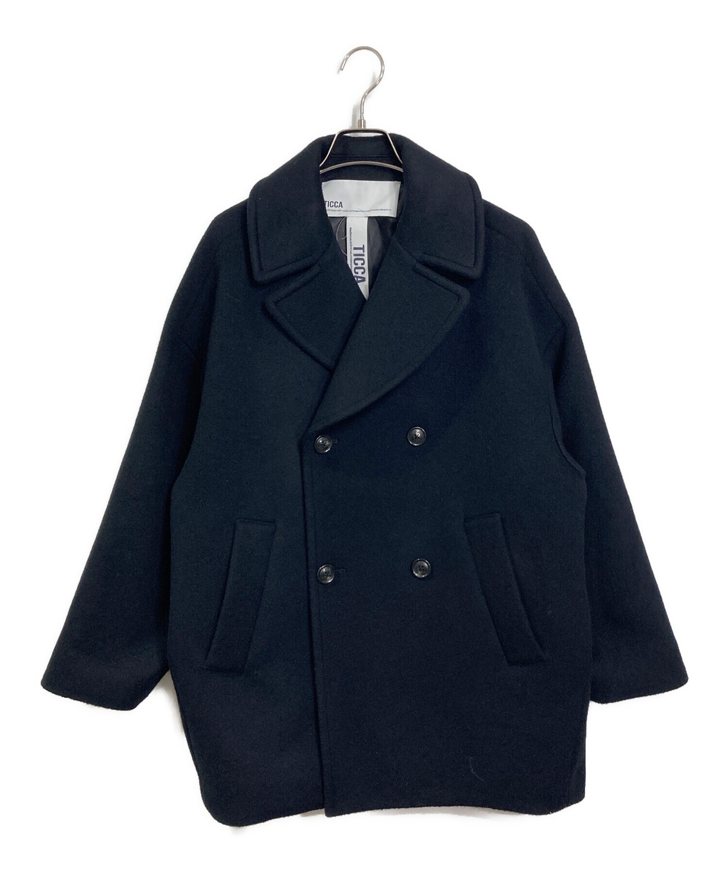 中古・古着通販】TICCA (ティッカ) 25AW Pコート/ピーコート ブラック