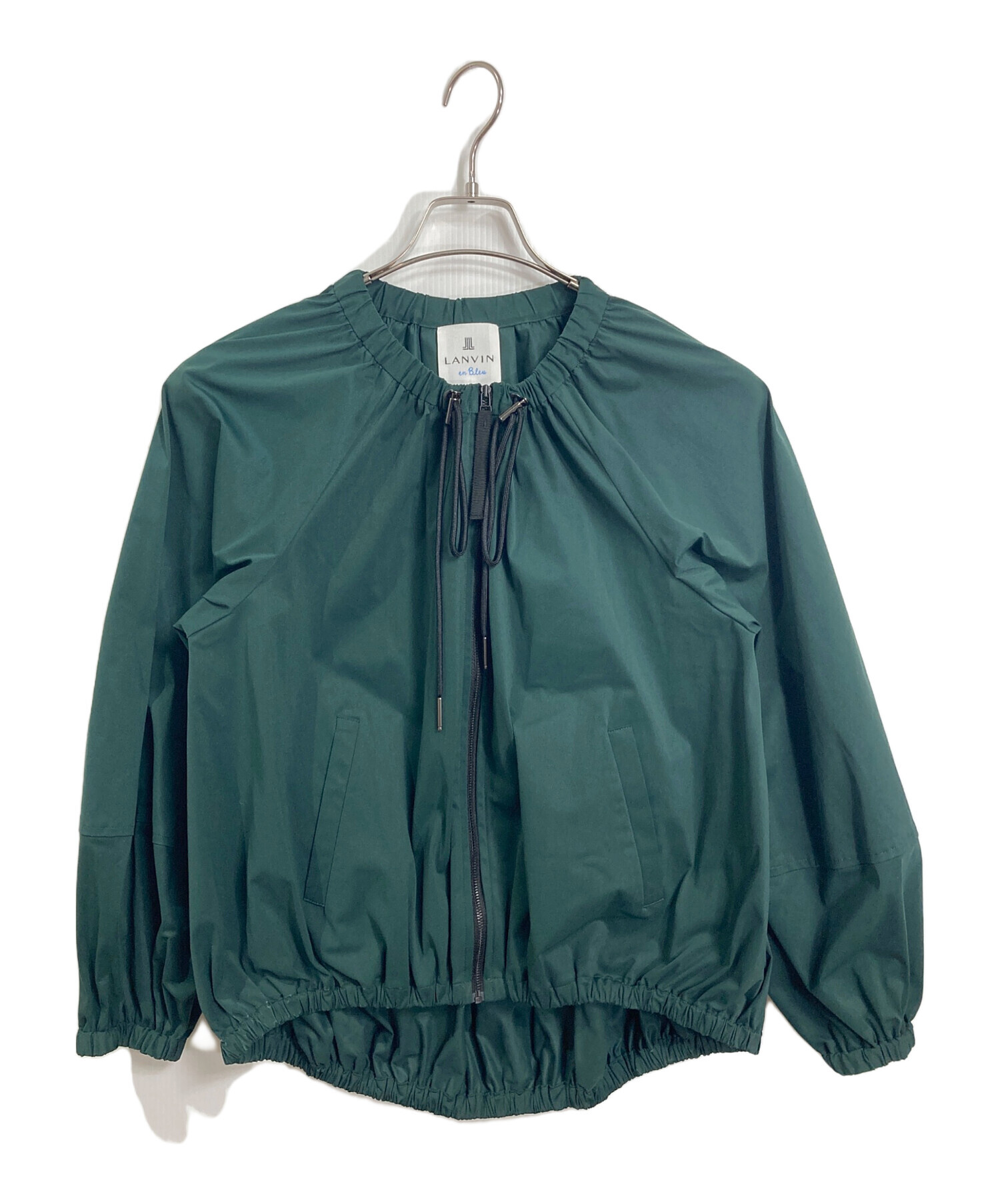 LANVIN en Bleu グリーン ジャンパー 38 中古・古着通販】LANVIN en Bleu (ランバンオンブルー) ギャザー