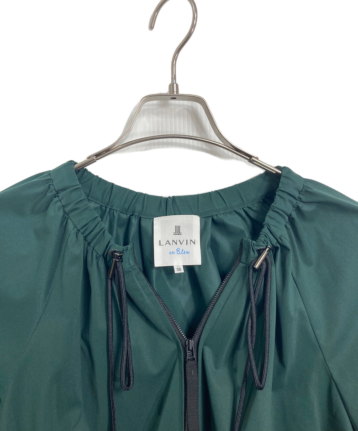 LANVIN en Bleu グリーン ジャンパー 38 中古・古着通販】LANVIN en Bleu (ランバンオンブルー) ギャザー