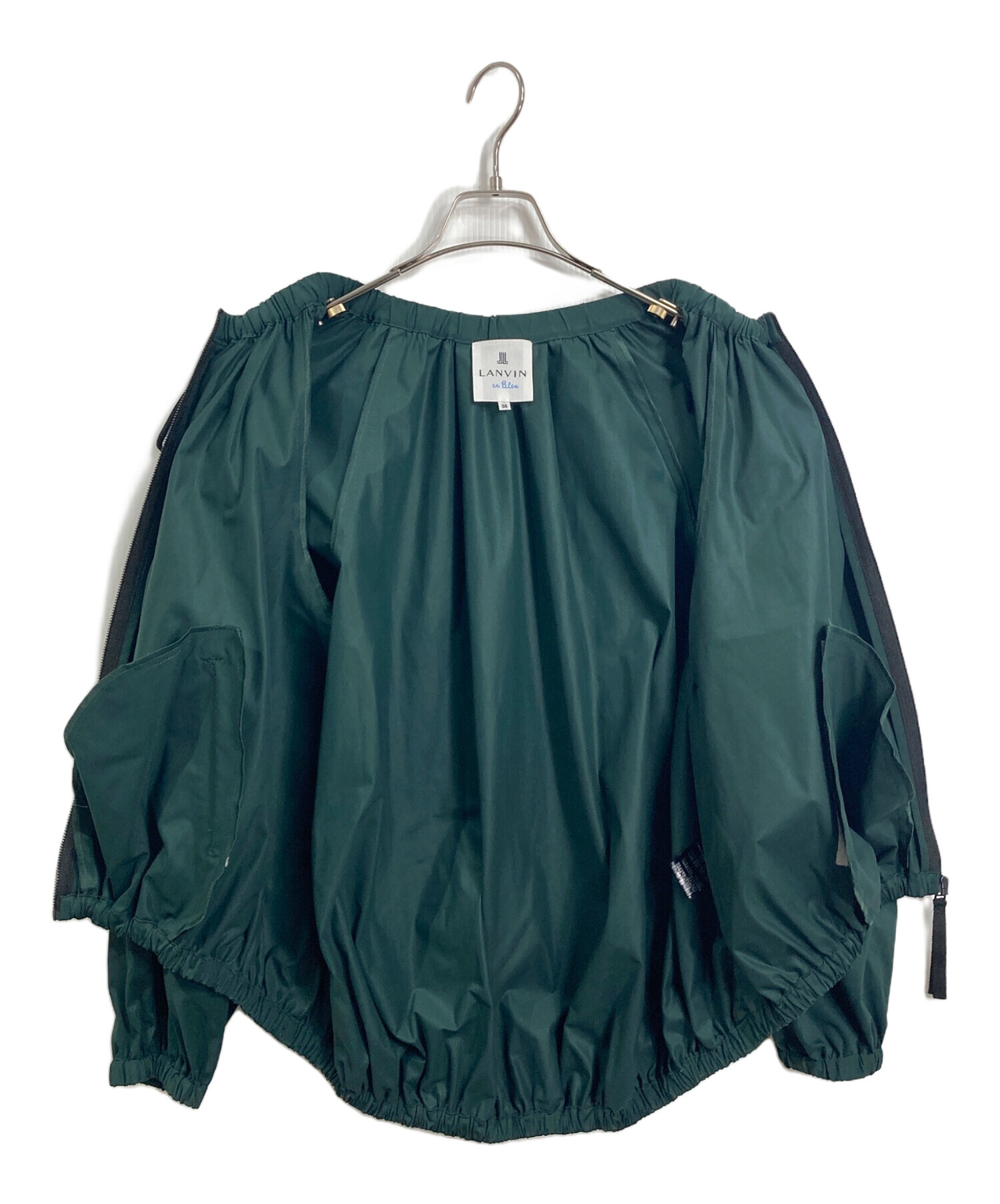 LANVIN en Bleu グリーン ジャンパー 38 中古・古着通販】LANVIN en Bleu (ランバンオンブルー) ギャザー