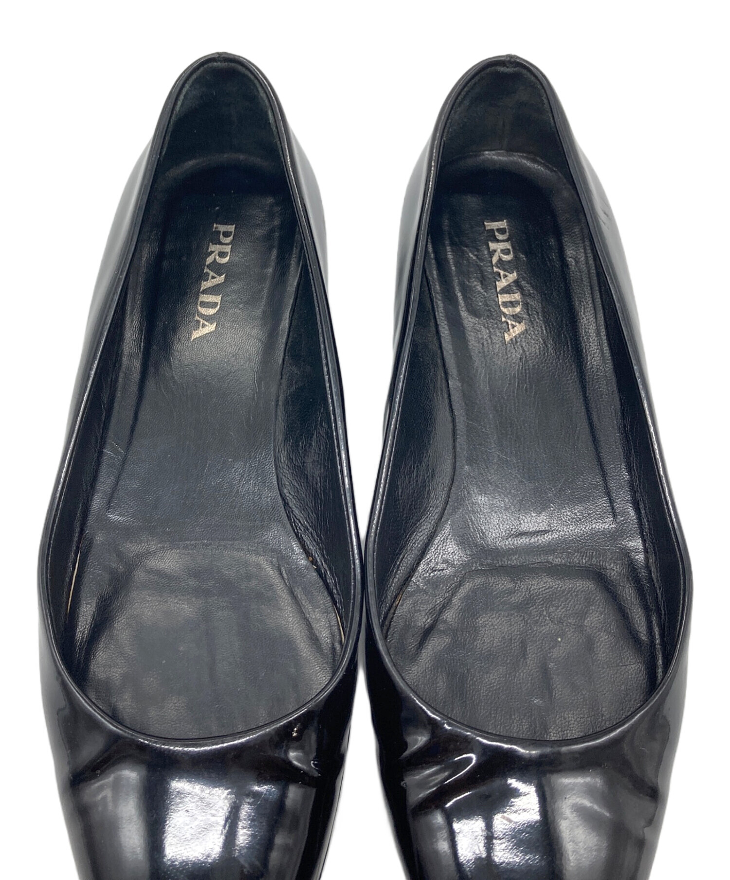 中古・古着通販】PRADA (プラダ) エナメルパンプス ブラック サイズ:37 