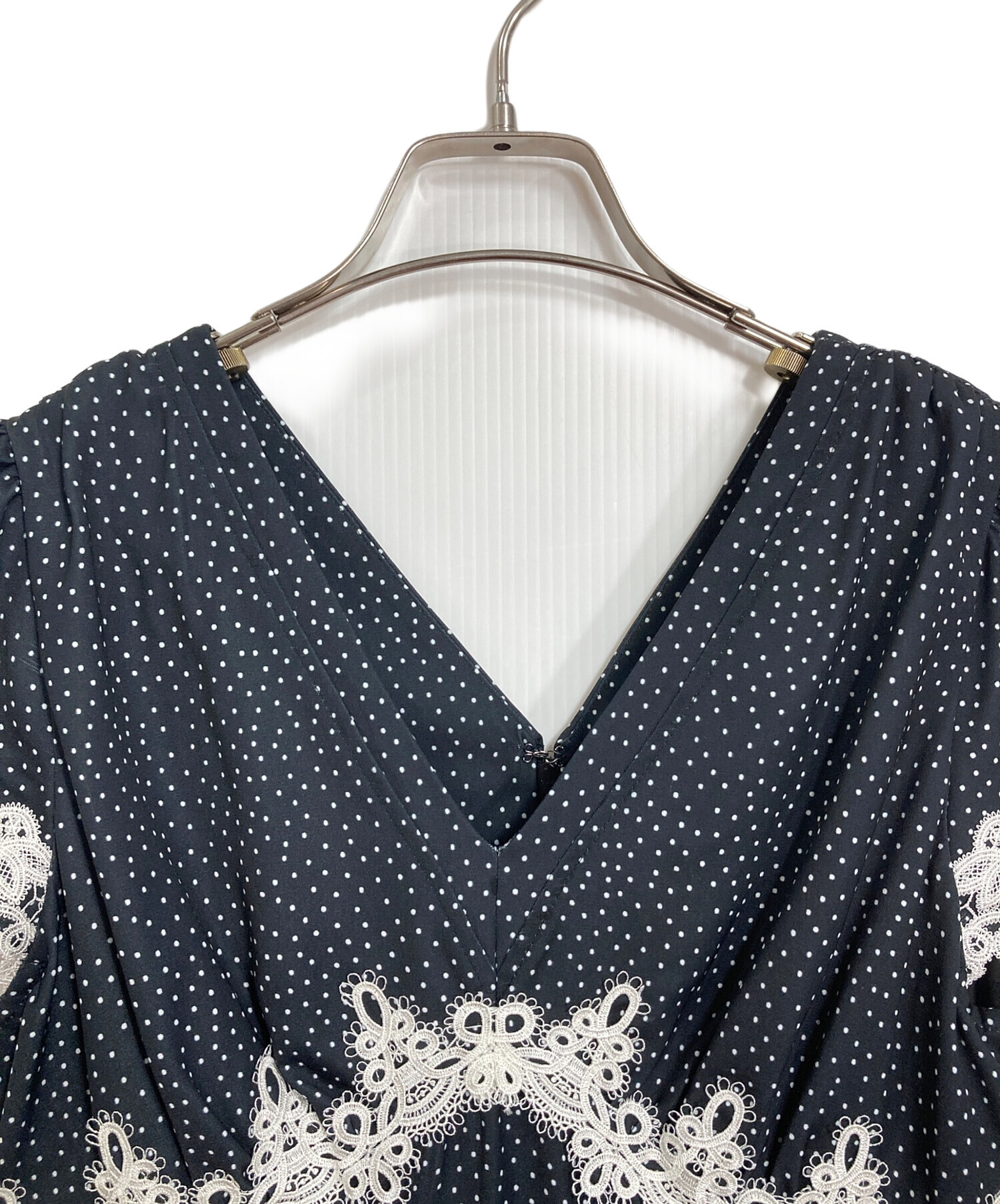 中古・古着通販】Her lip to (ハーリップトゥ) Polka-Dot Lace-Trim