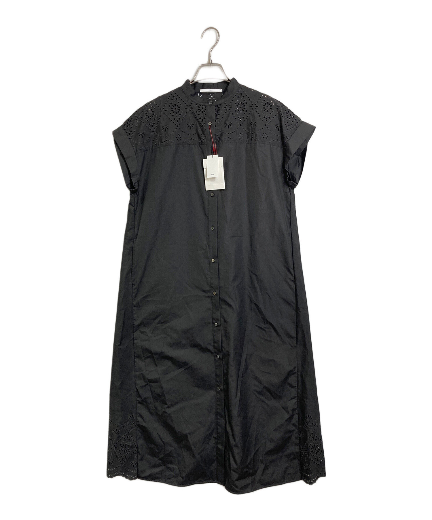 中古・古着通販】ticca (ティッカ) レースフレンチワンピース グレー