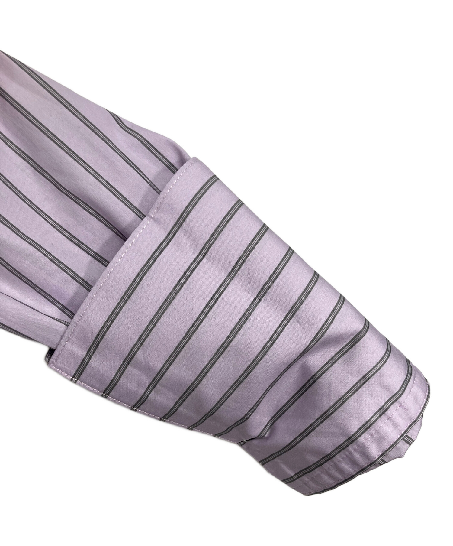 値引き中　新品タグ付き　コードエー CODE A ワンピース　グレー　ストライプ 中古・古着通販】CODE A (コードエー) stripe shirt dress ストライプ