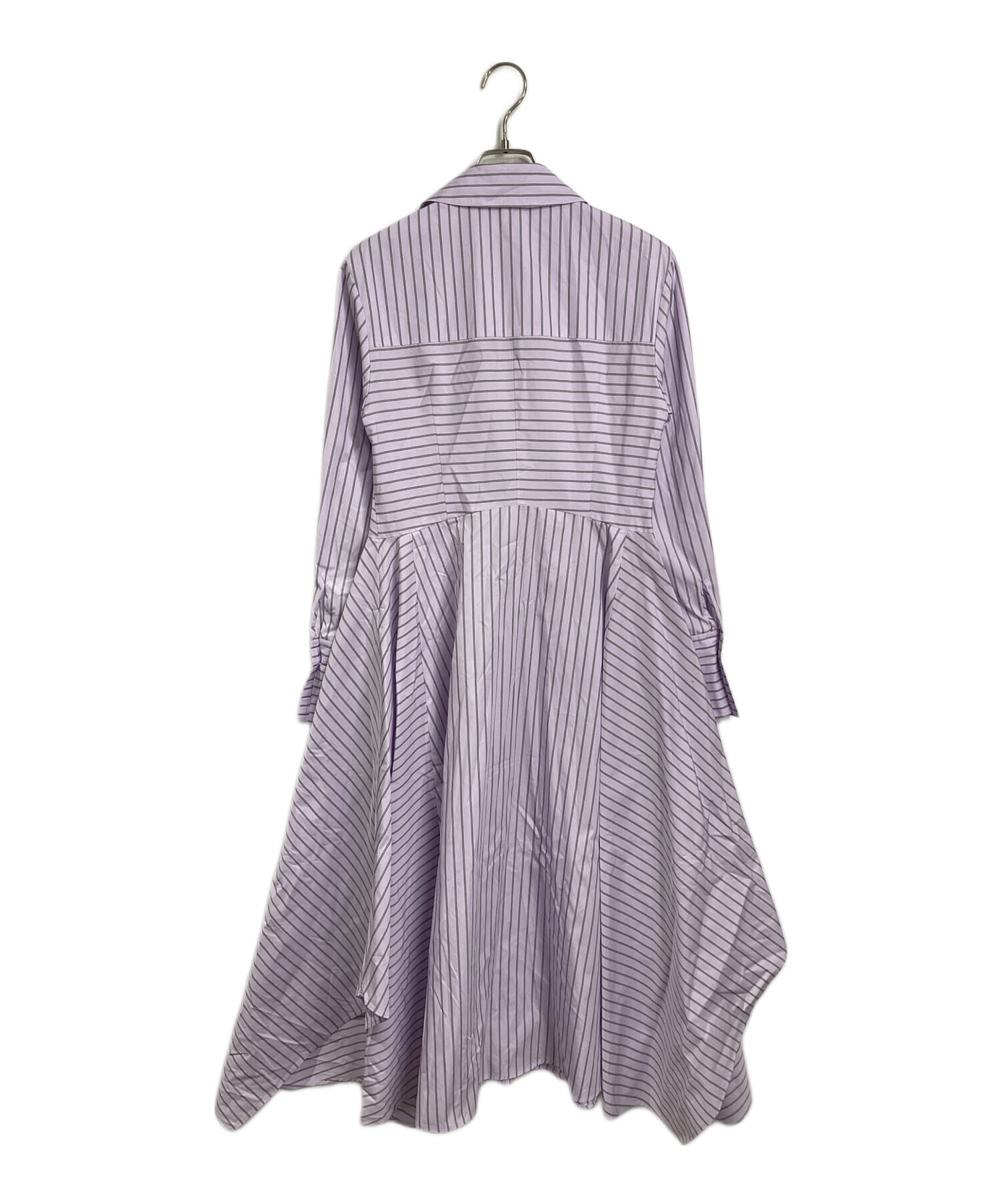 中古・古着通販】CODE A (コードエー) stripe shirt dress ストライプ