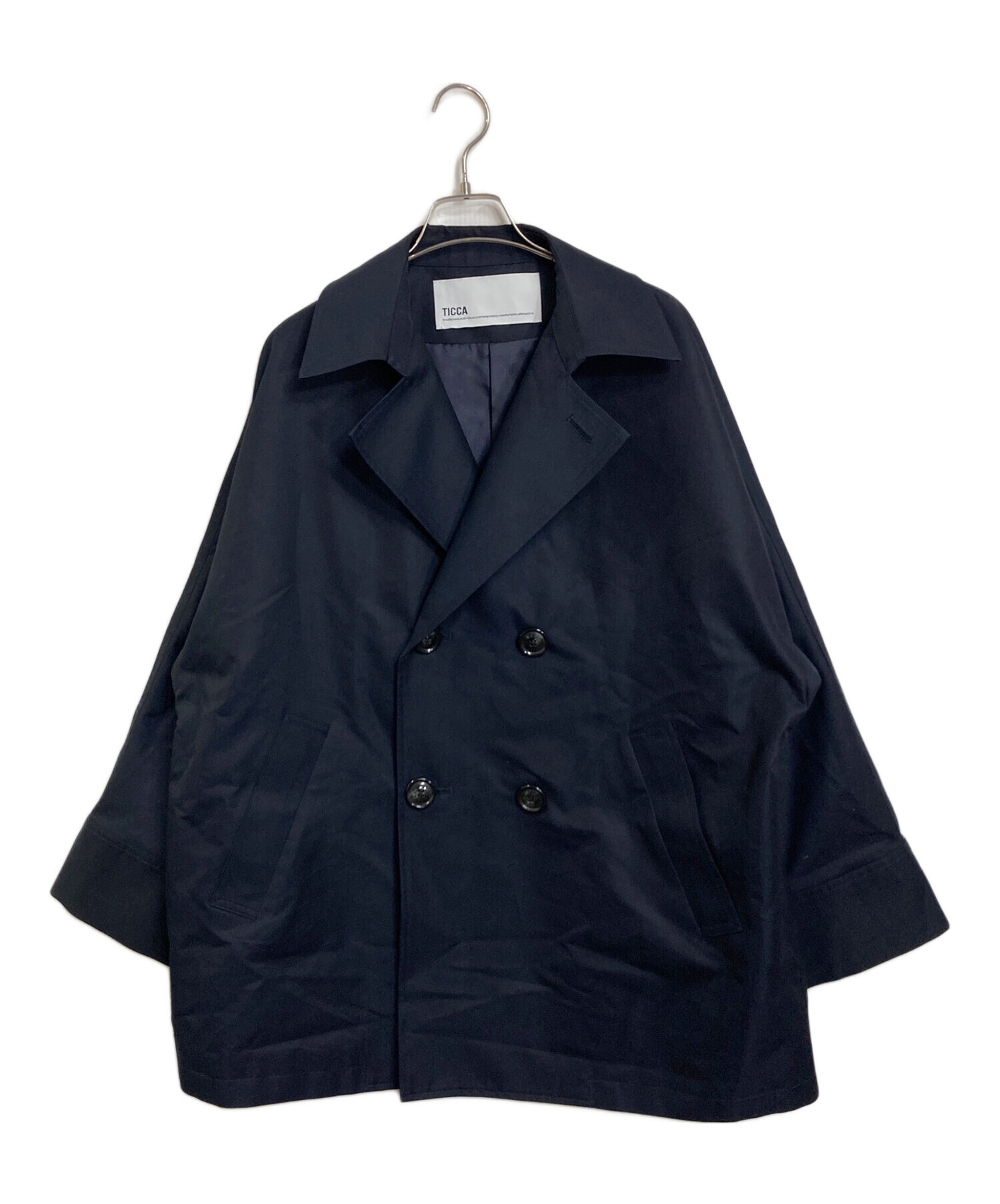 中古・古着通販】TICCA (ティッカ) ショートトレンチコート ネイビー