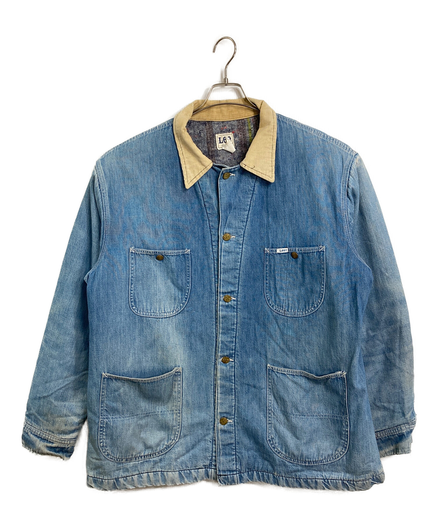 Lee リー カバーオール デニム メモリアルジャケット ハンドステッチ 古着 中古・古着通販】LEE (リー) 【古着】70's‐80's デニム カバーオール