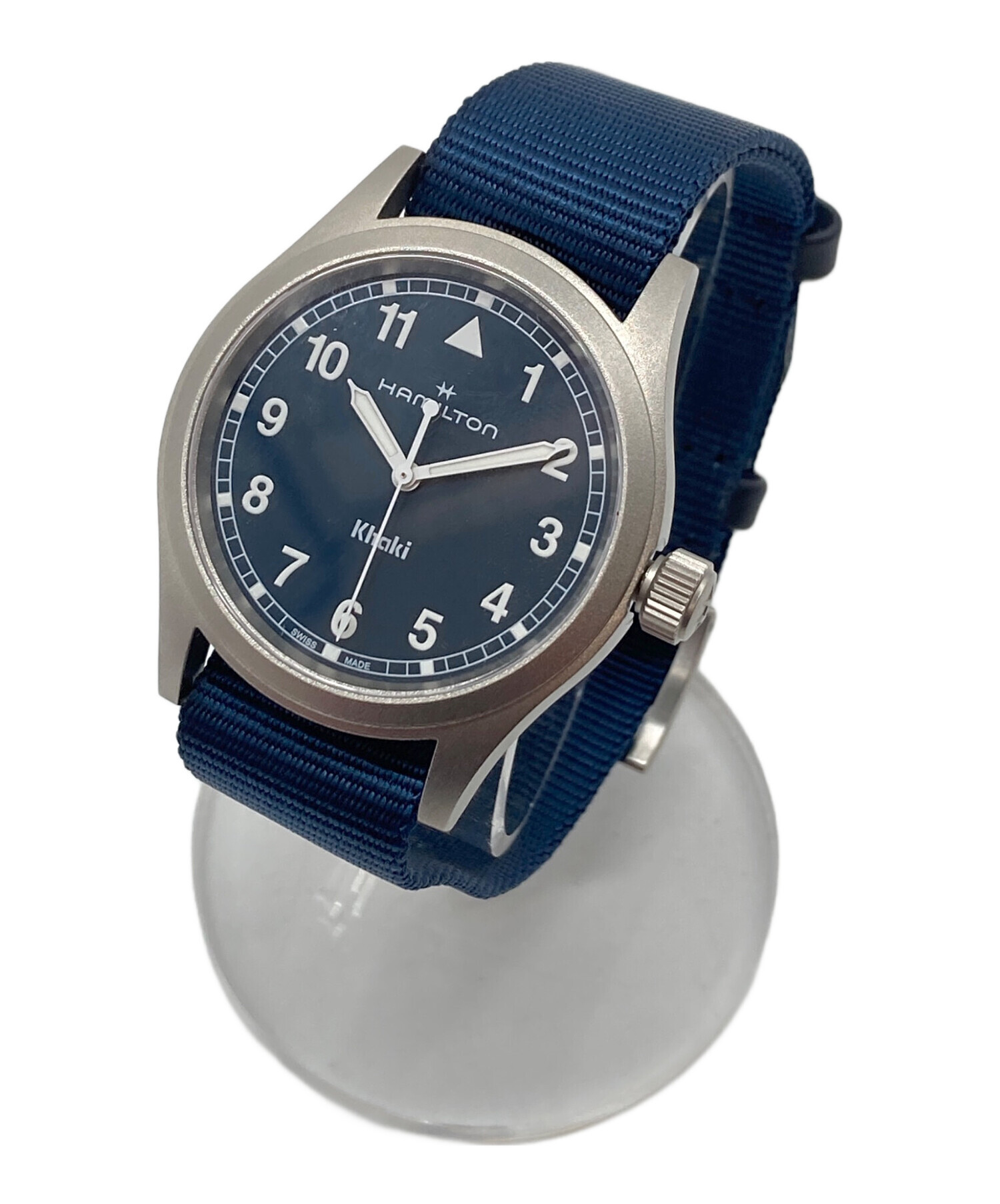 HAMILTON ハミルトン 腕時計  青 【古着】【中古】【送料無料】 中古・古着通販】HAMILTON (ハミルトン) カーキ フィールド 腕時計