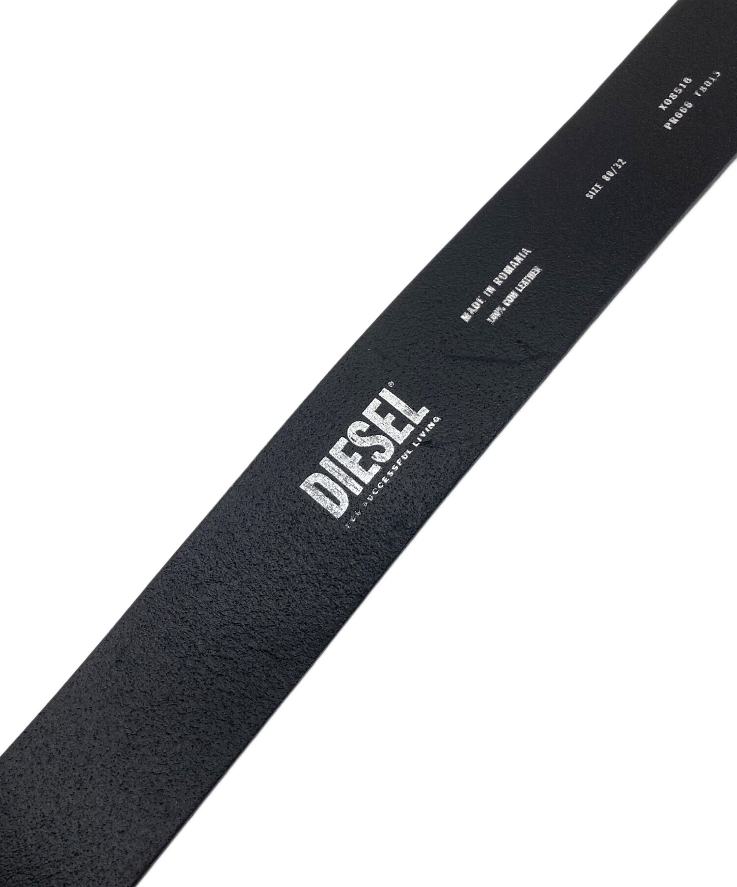 k*房様 DIESEL 　カウレザー　1DR　ブラック　ベルト 超美品 最大96 中古・古着通販】DIESEL (ディーゼル) レザーベルト カウレザー