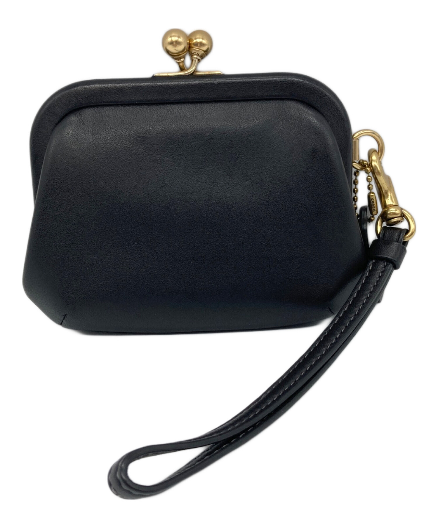 COACH キスロック パース ブラック 中古・古着通販】COACH (コーチ) キスロック コイン パース がまぐち