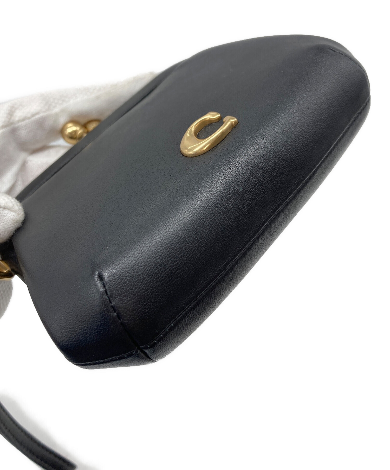 【新品・保管品】COACH キスロック  パース ネイビー がま口 中古・古着通販】COACH (コーチ) キスロック コイン パース がまぐち