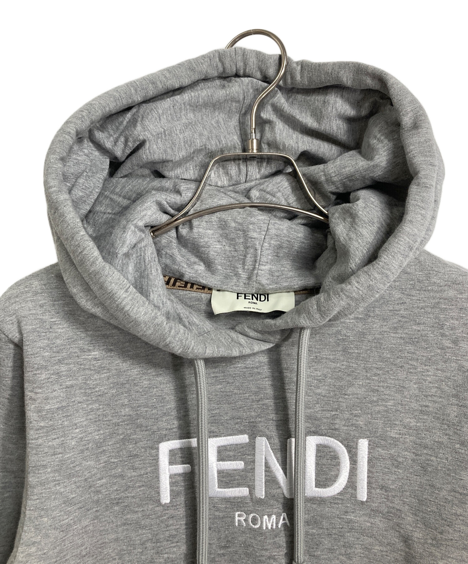 FENDI パーカー　オーバーサイズXS フェンディ　グレー系 中古・古着通販】FENDI (フェンディ) ローマ パーカー ロゴパーカー