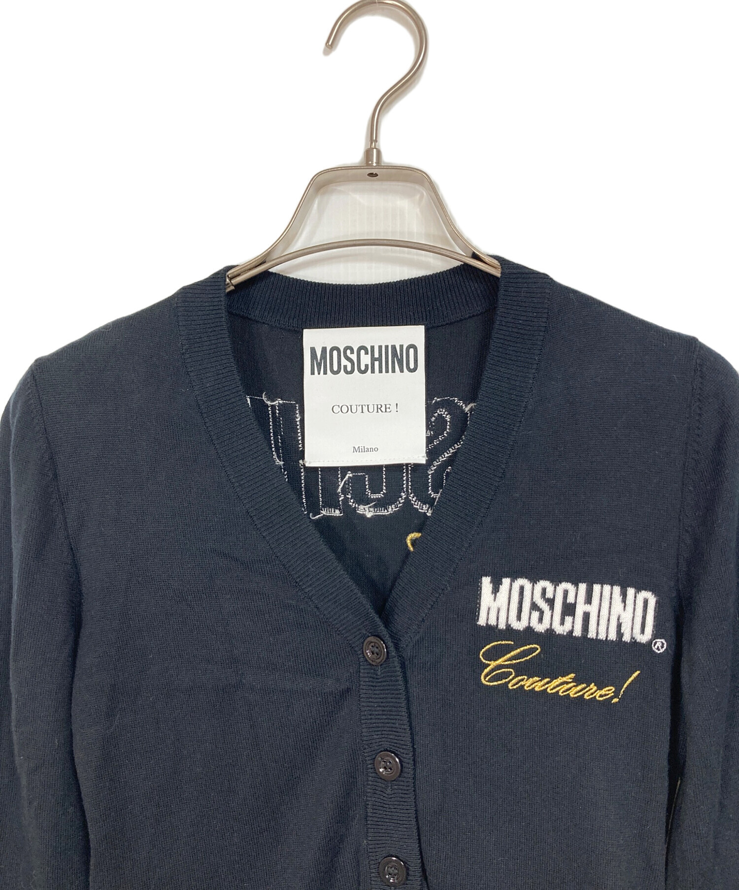 中古・古着通販】MOSCHINO (モスキーノ) ミニ丈ニットワンピース