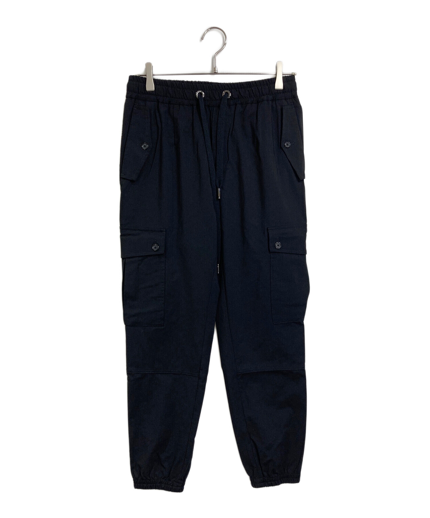 未使用品 ドルチェアンドガッバーナ カーゴパンツ ロゴ ブラック 黒 中古・古着通販】DOLCE & GABBANA (ドルチェ＆ガッバーナ) サイド