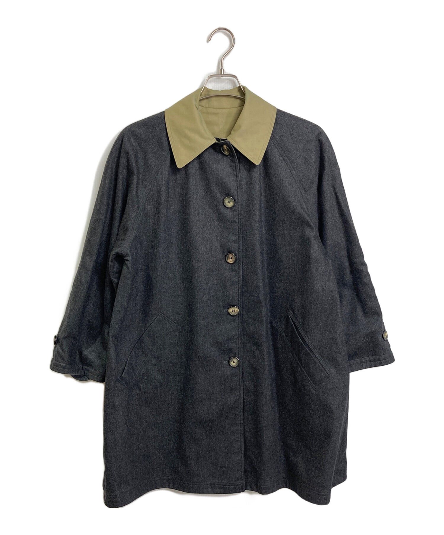 GUCCI グッチ トムフォード期 シェリーライン ステンカラーコート 48 中古・古着通販】GUCCI (グッチ) カシミヤ混 リバーシブルステンカラー