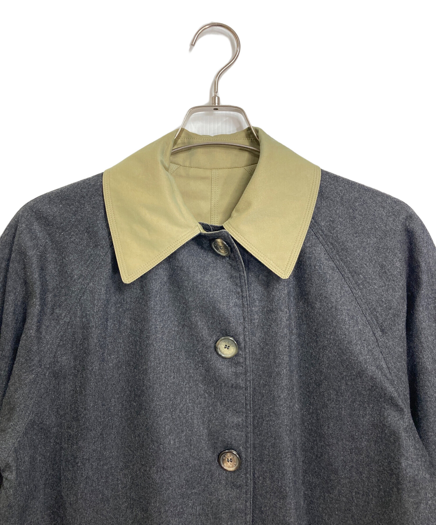 GUCCI グッチ トムフォード期 シェリーライン ステンカラーコート 48 中古・古着通販】GUCCI (グッチ) カシミヤ混 リバーシブルステンカラー