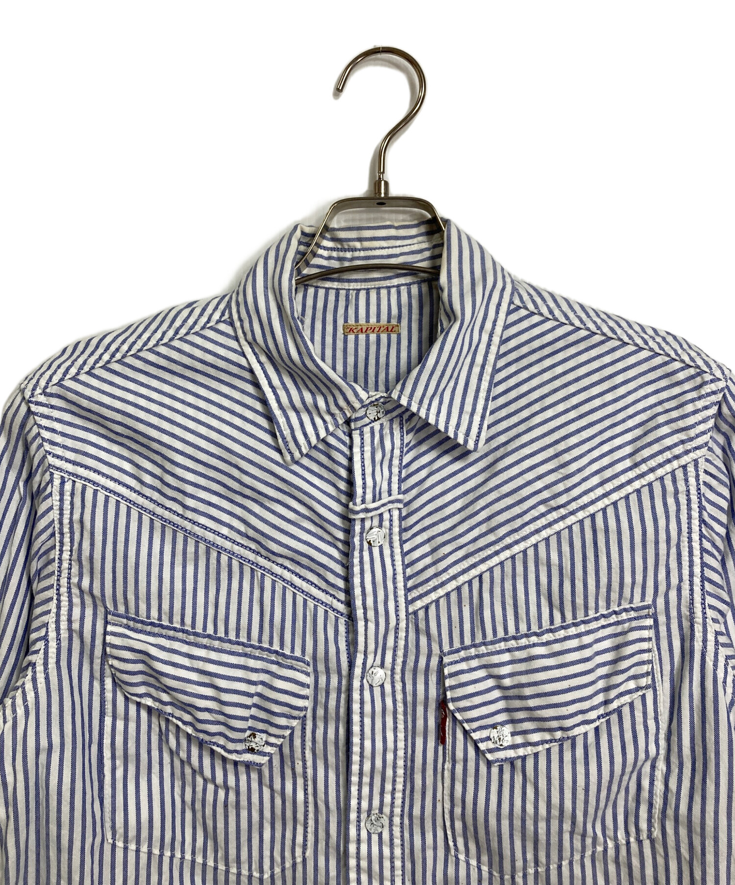 中古・古着通販】KAPITAL (キャピタル) ストライプウエスタンシャツ