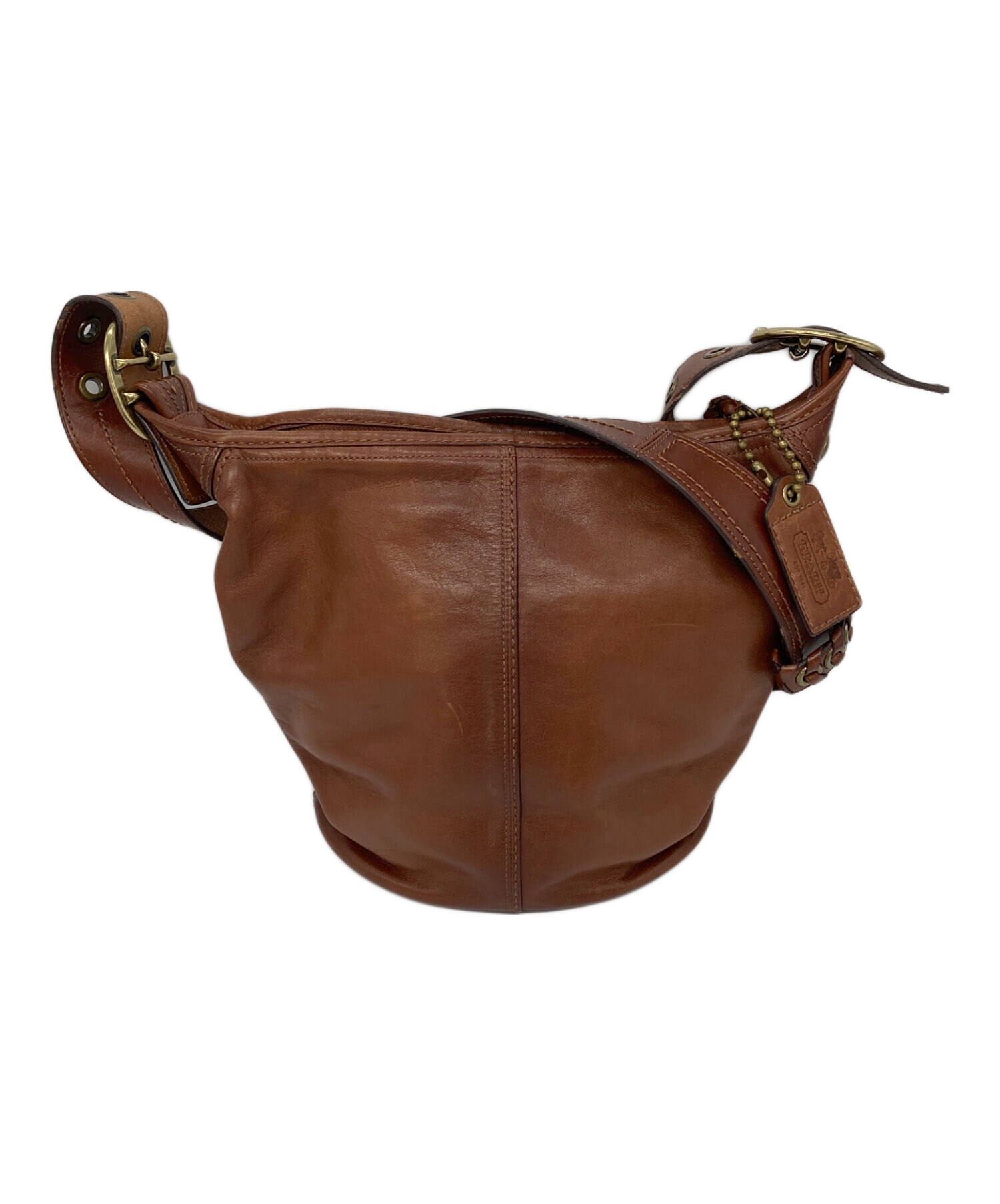 中古・古着通販】COACH (コーチ) バケツ型ショルダーバッグ レザー