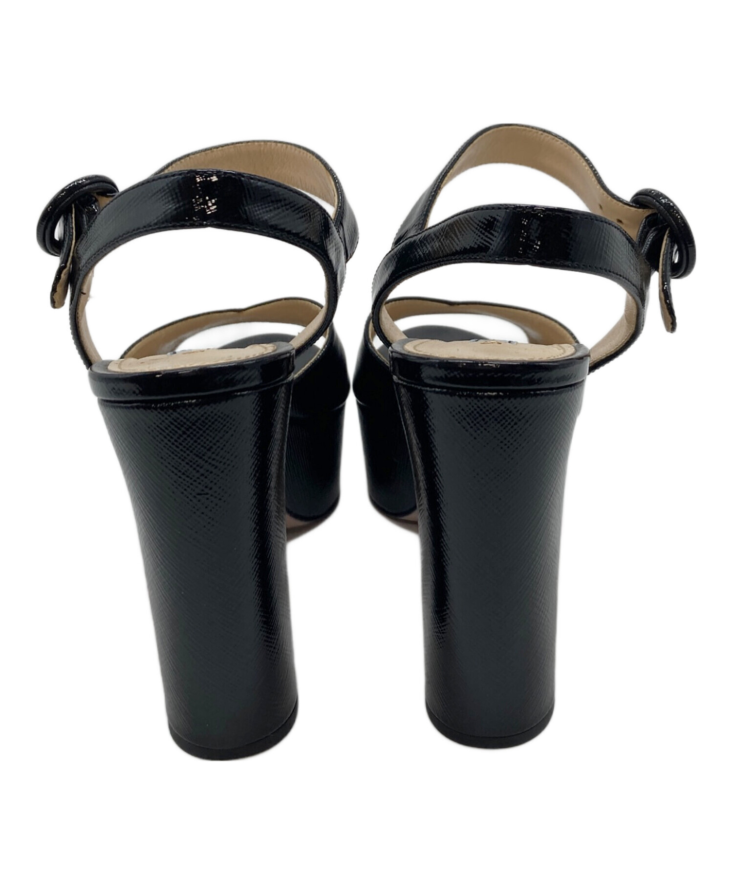 断捨離中‼︎PRADA ハイヒールサンダル 37 付属品あり 中古・古着通販】PRADA (プラダ) プラットフォームサンダル ヒール