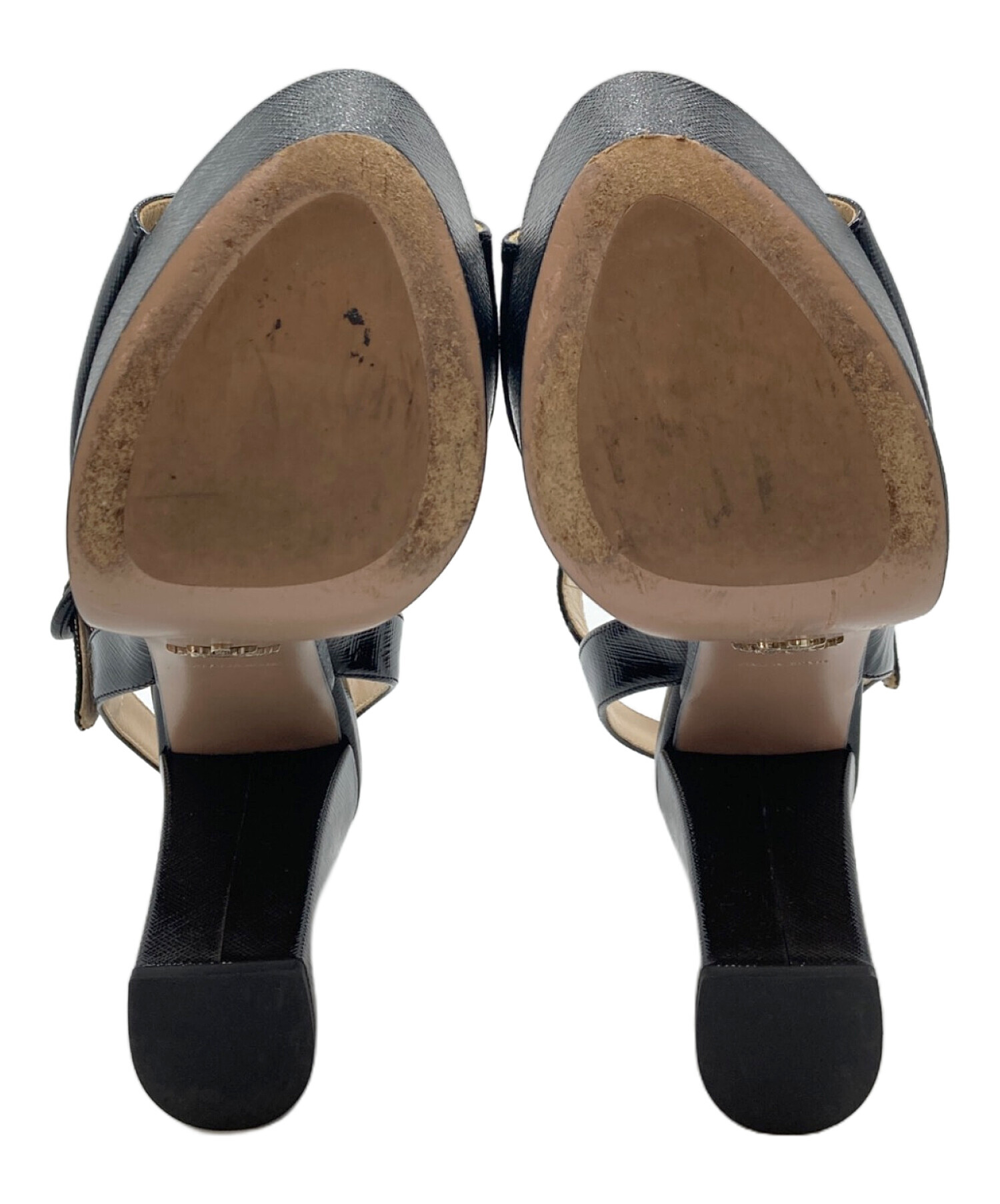 断捨離中‼︎PRADA ハイヒールサンダル 37 付属品あり 中古・古着通販】PRADA (プラダ) プラットフォームサンダル ヒール