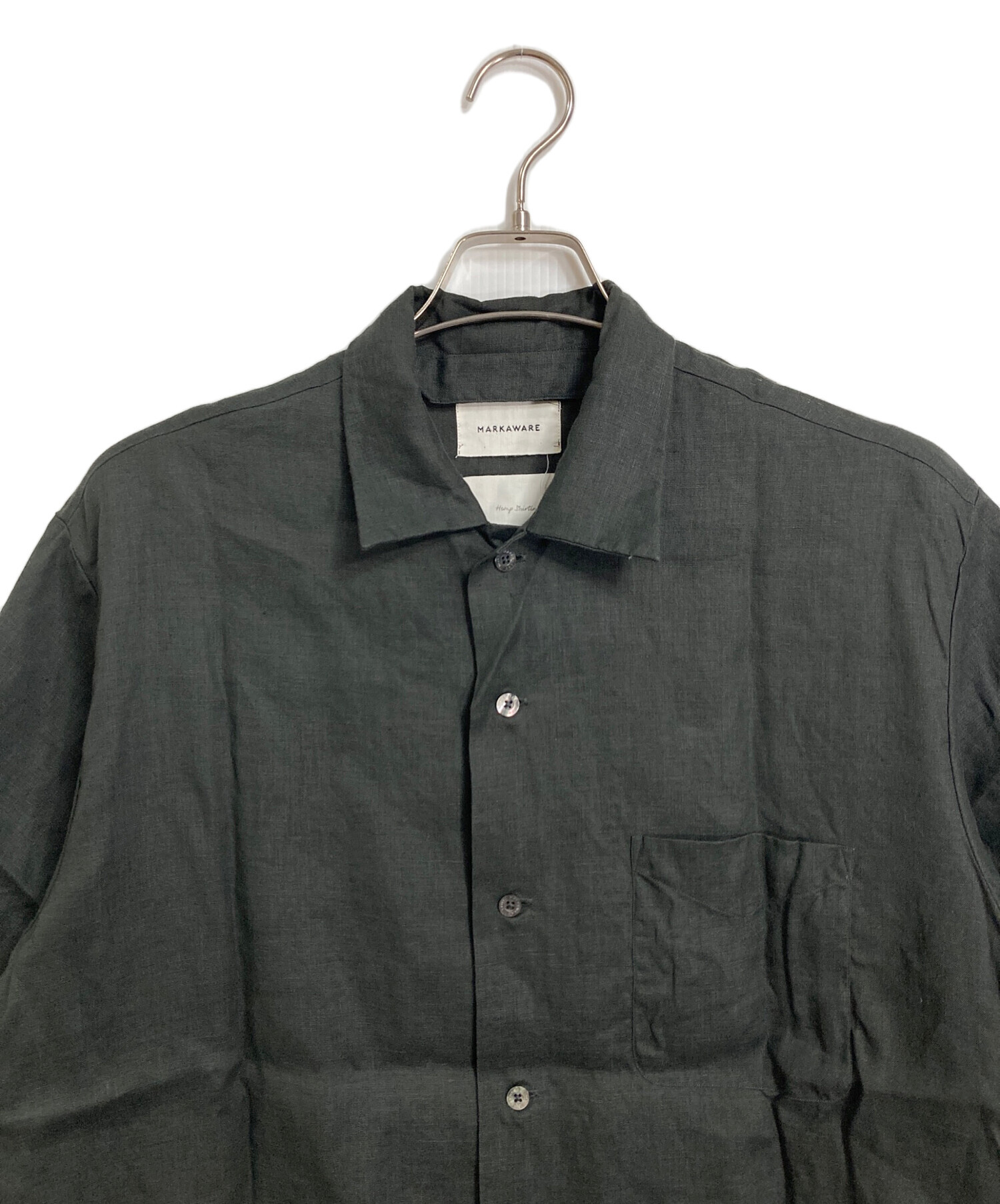中古・古着通販】MARKAWARE (マーカウェア) OPEN COLLAR SHIRT HEMP