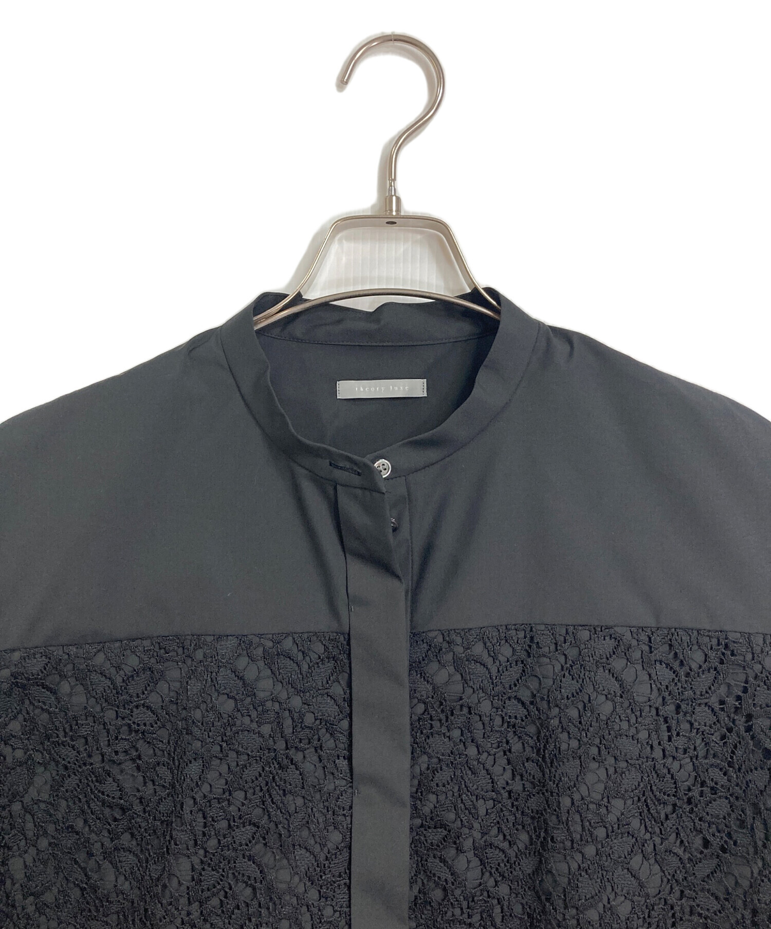 theory luxe(セオリーリュクス) 半袖シャツブラウス サイズ38 M レディース美品  - 黒 Theory luxe - theory luxe(セオリーリュクス) 半袖シャツブラウス