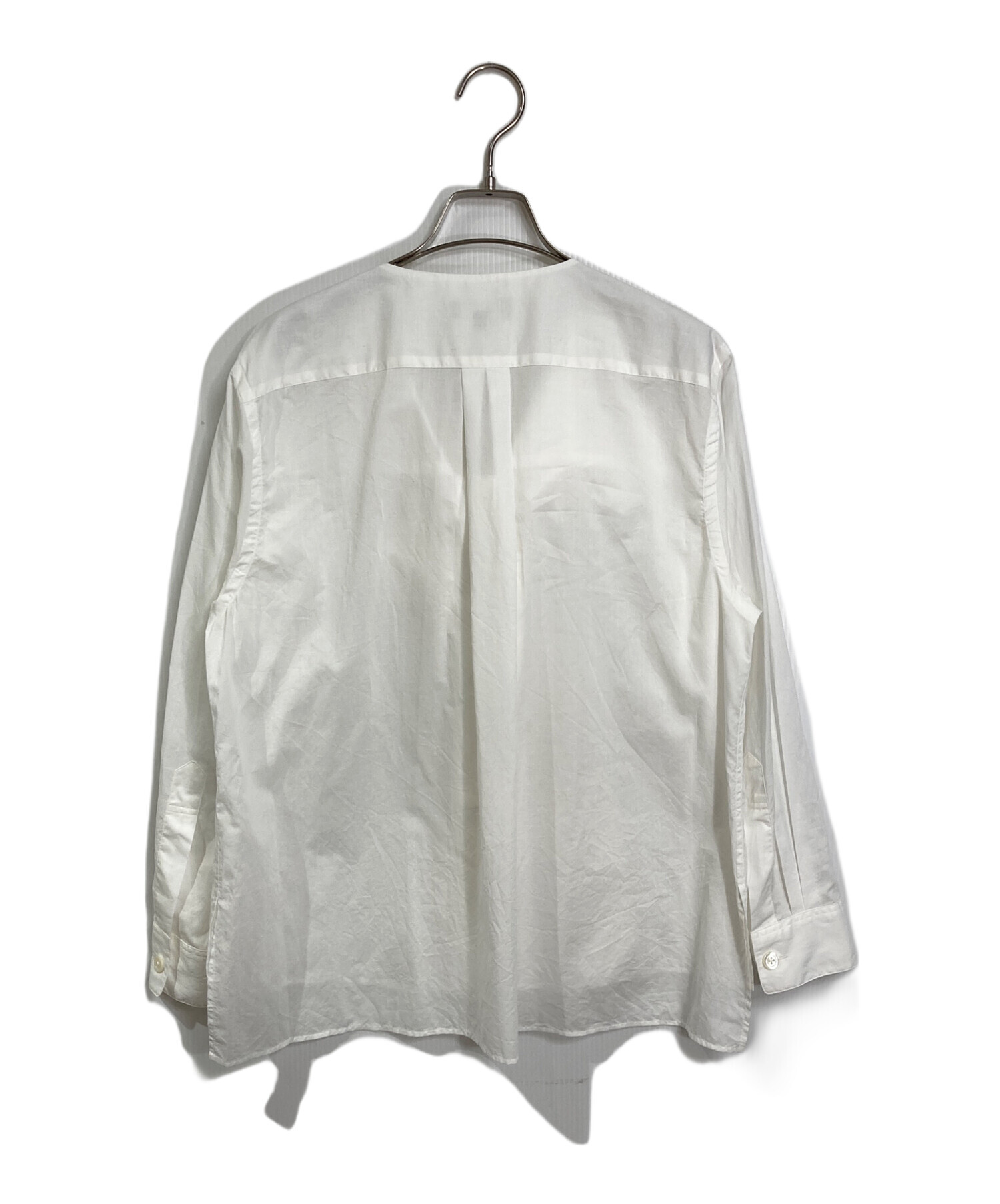 美品 23SS MARGARET HOWELL マーガレットハウエル WASHED COTTON タイ ブラウス 1 ホワイト レディース 古着 中古 USED MARGARET HOWELL - 美品 23SS MARGARET HOWELL マーガレットハウエル