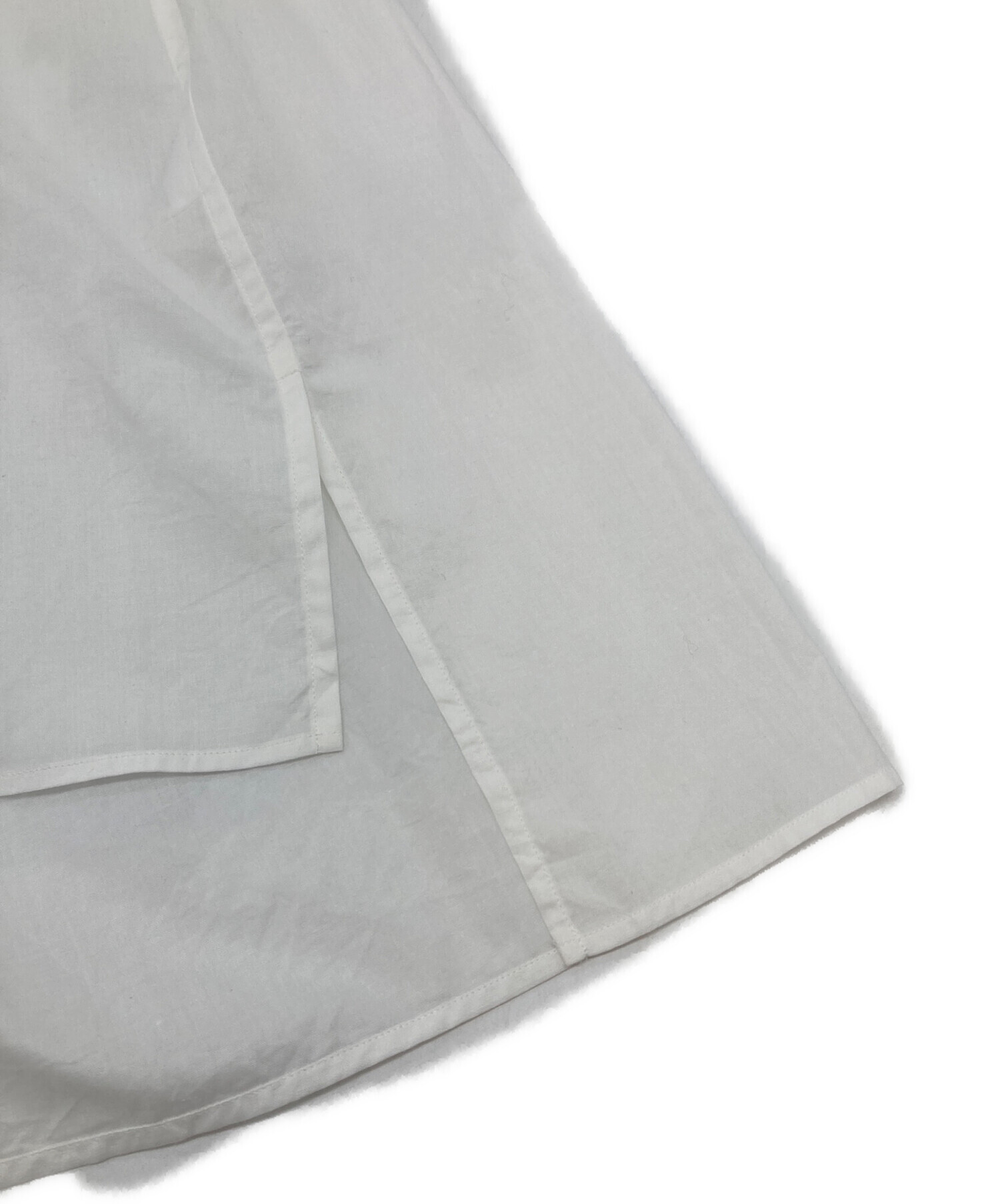美品 23SS MARGARET HOWELL マーガレットハウエル WASHED COTTON タイ ブラウス 1 ホワイト レディース 古着 中古 USED MARGARET HOWELL - 美品 23SS MARGARET HOWELL マーガレットハウエル