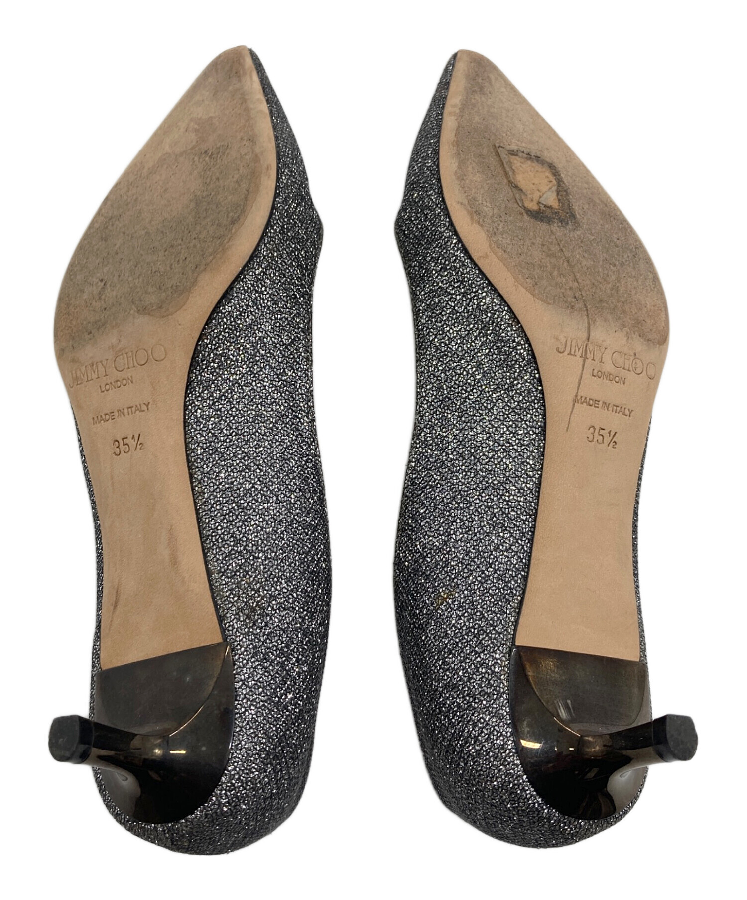 中古・古着通販】JIMMY CHOO (ジミーチュウ) ラメパンプス ローヒール