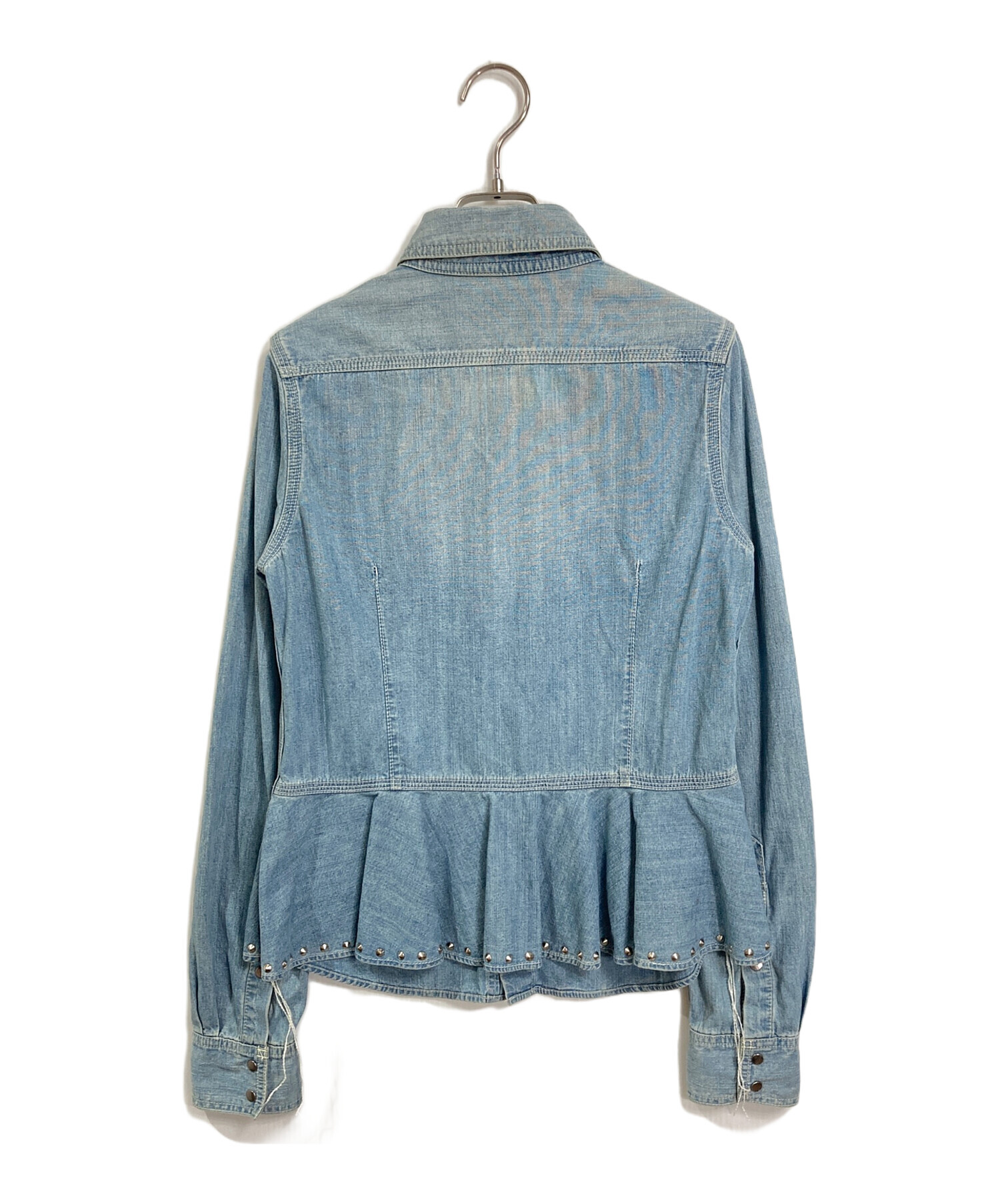 sacai luck バックプリーツシャツ sacai luck✨️バックプリーツ 長袖 デザインシャツ 断切り加工 - メルカリ