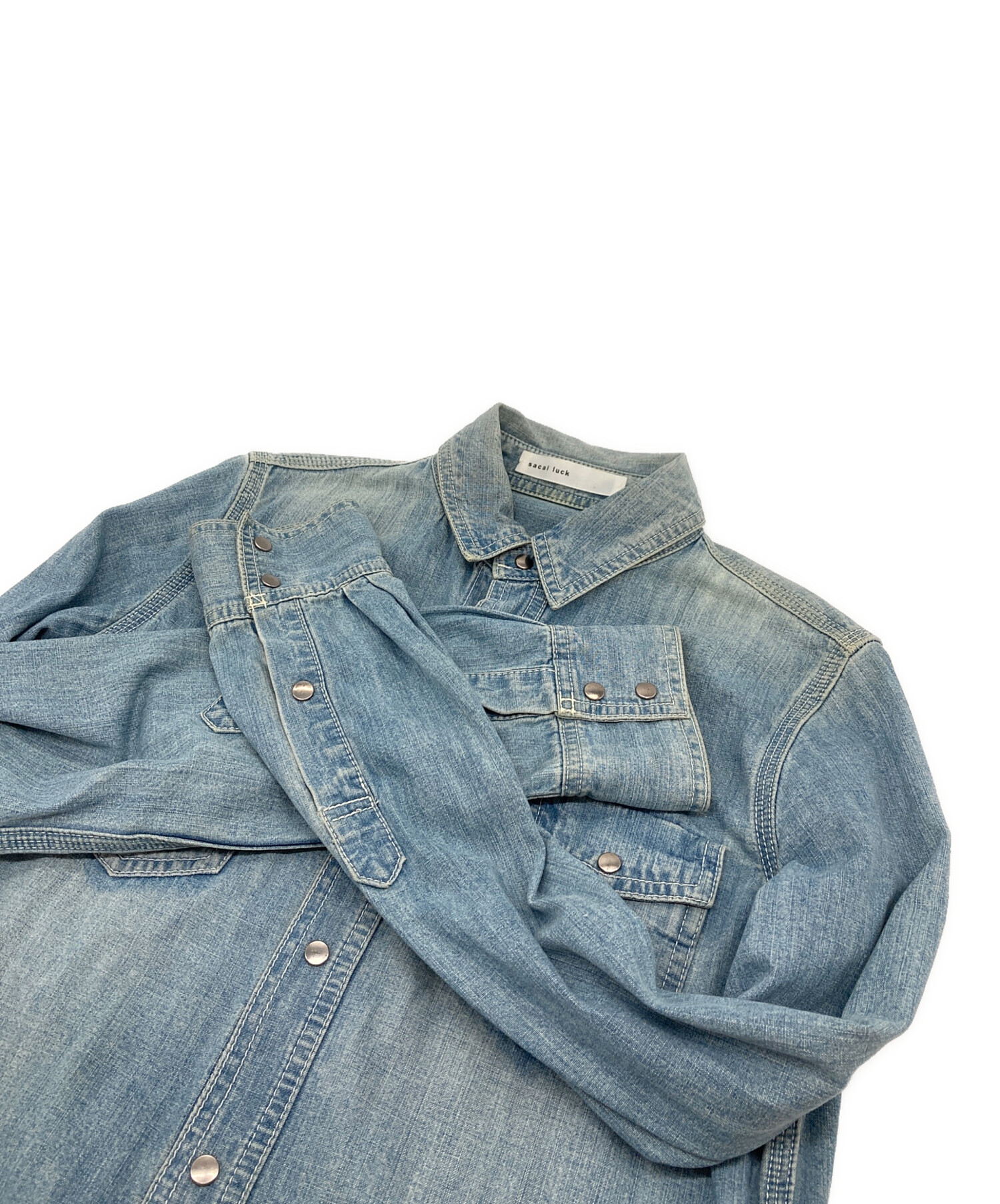 sacai luck シャツ 中古・古着通販】sacai luck (サカイラック) バックフレアウエスタン